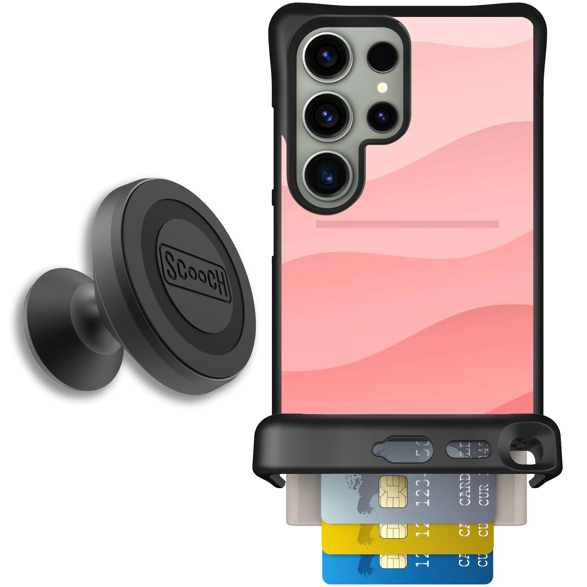 Scooch-Wingmate Starter Bundle for Samsung Galaxy S24 Ultra-Pink-Waves