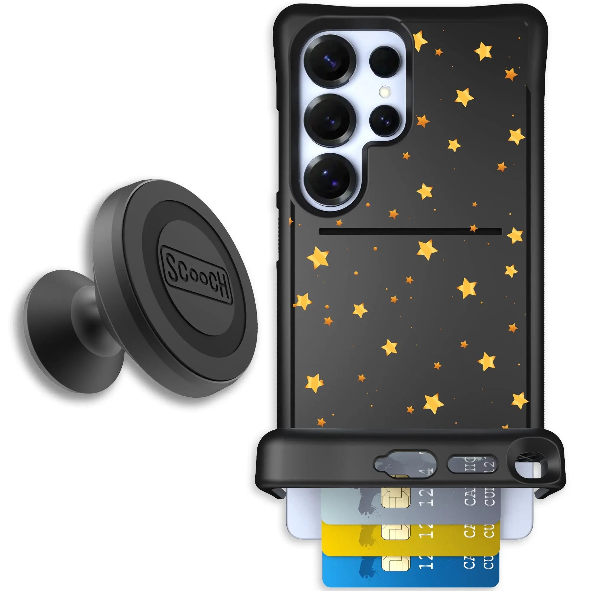 Scooch-Wingmate Starter Bundle for Samsung Galaxy S25 Ultra-Gold-Stars