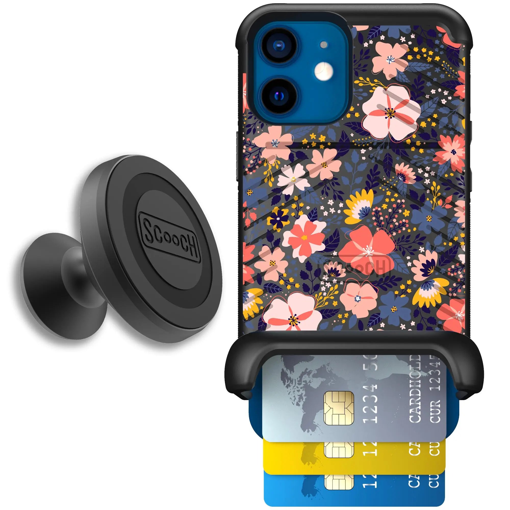 Scooch-Wingmate Starter Bundle for iPhone 12 Mini-Wildflowers