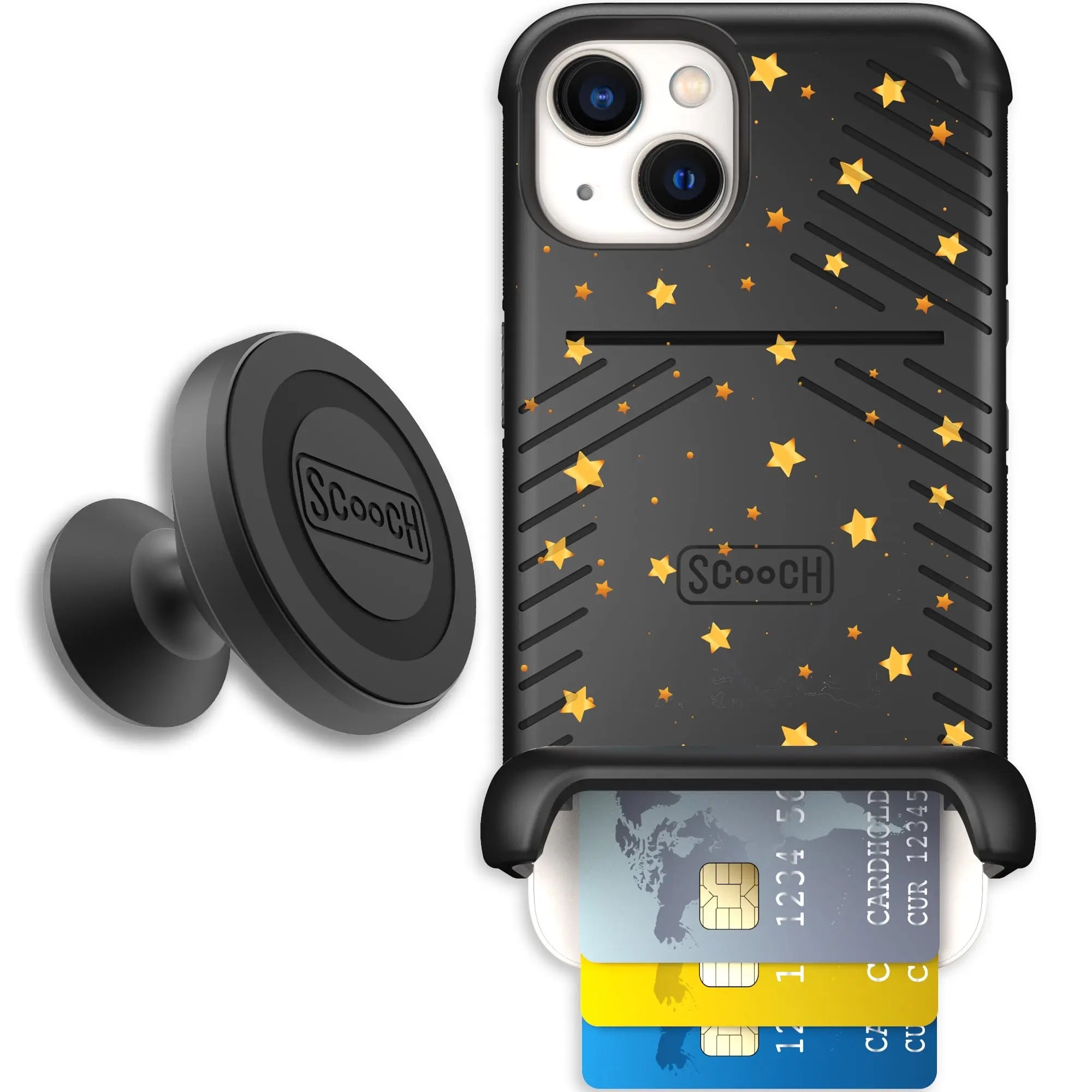 Scooch-Wingmate Starter Bundle for iPhone 13-Gold-Stars