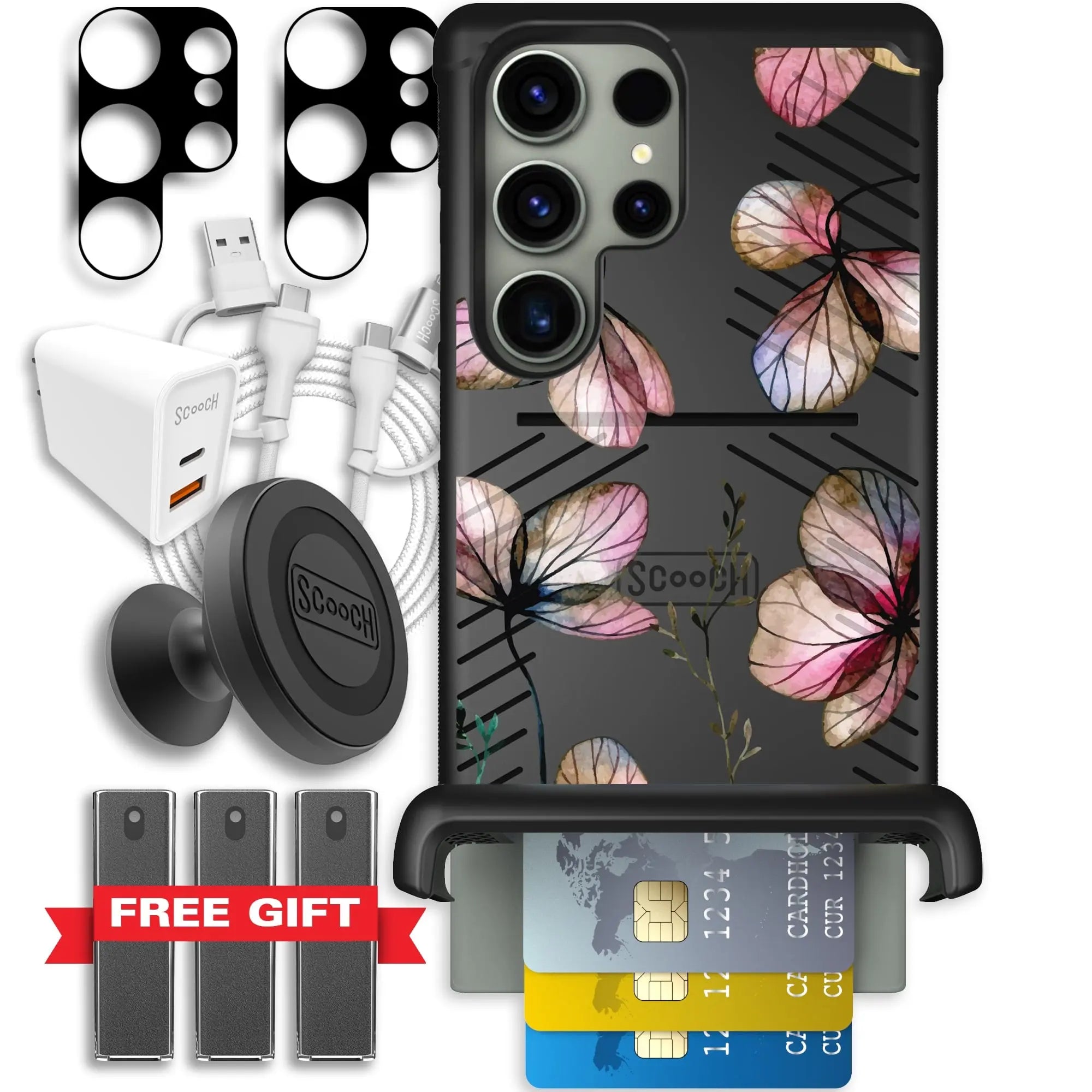 Scooch-Wingmate Ultimate Bundle for Samsung Galaxy S23 Ultra-Dried-Flowers