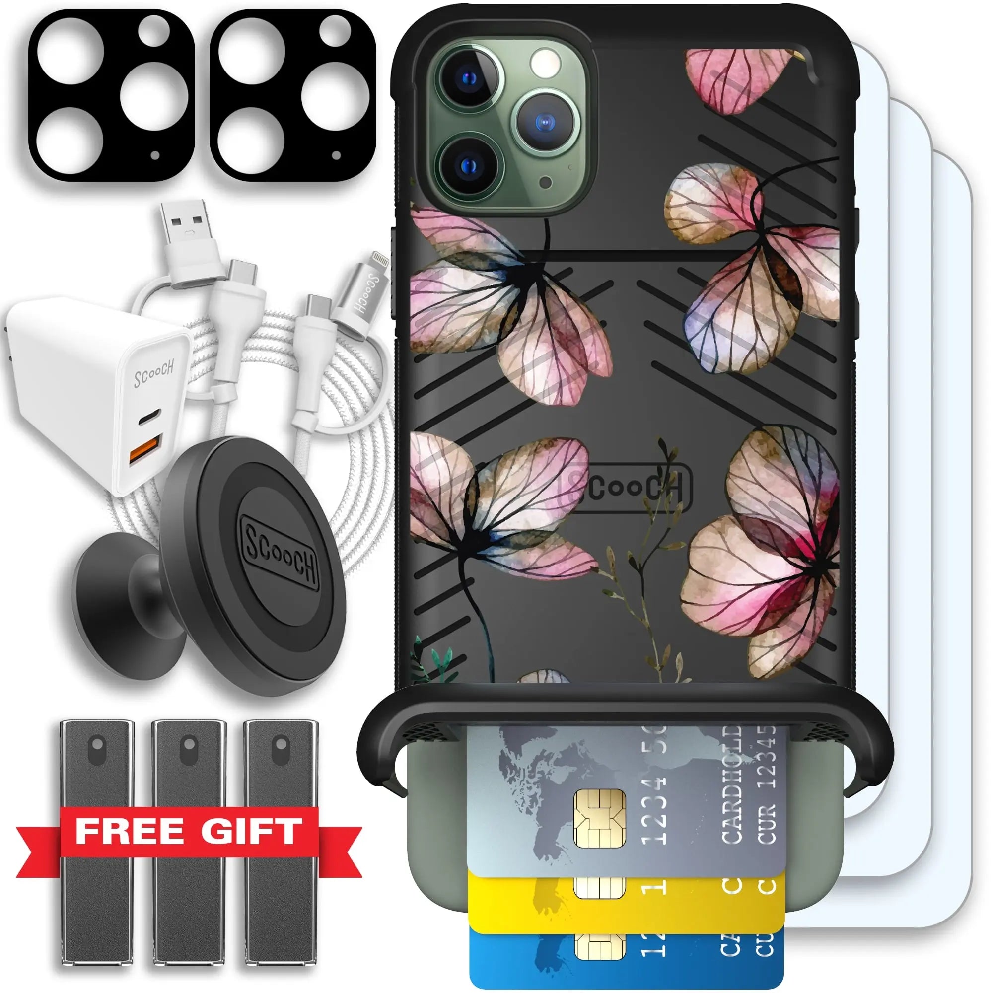 Scooch-Wingmate Ultimate Bundle for iPhone 11 Pro Max-Dried-Flowers