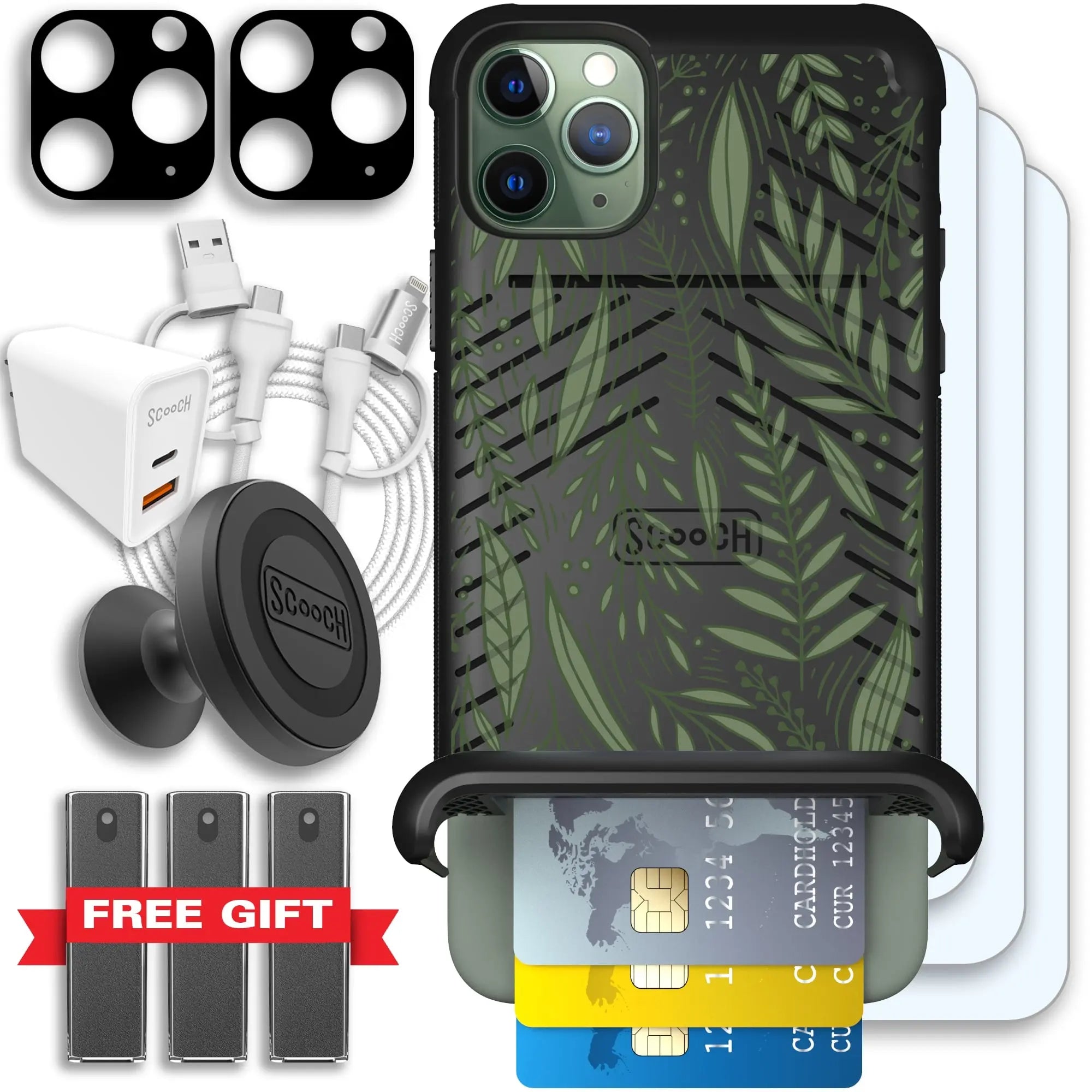 Scooch-Wingmate Ultimate Bundle for iPhone 11 Pro Max-Willow-Garden