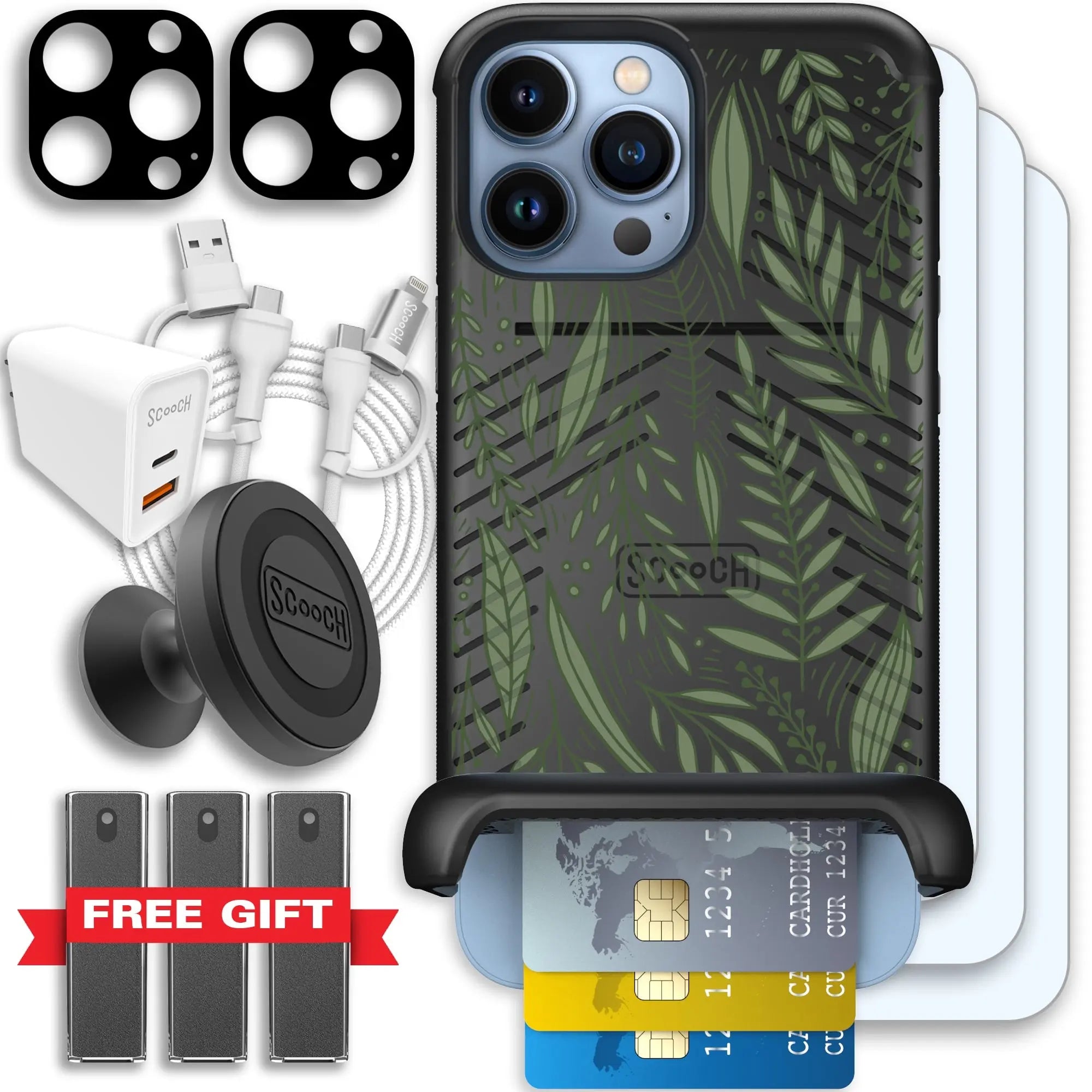 Scooch-Wingmate Ultimate Bundle for iPhone 13 Pro Max-Willow-Garden