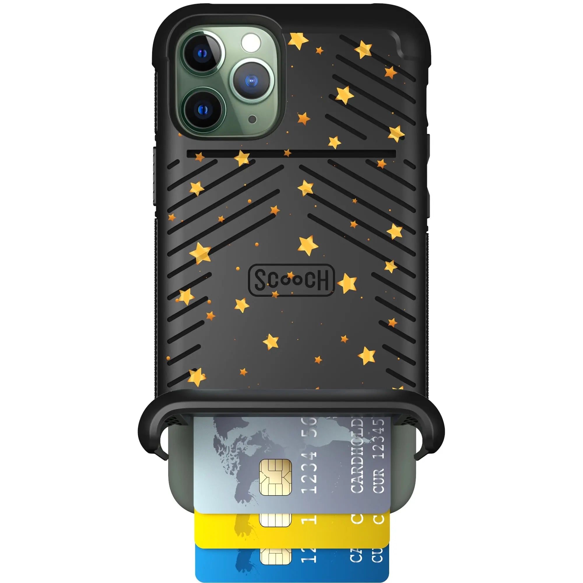 Scooch-Wingmate for iPhone 11 Pro-Gold-Stars