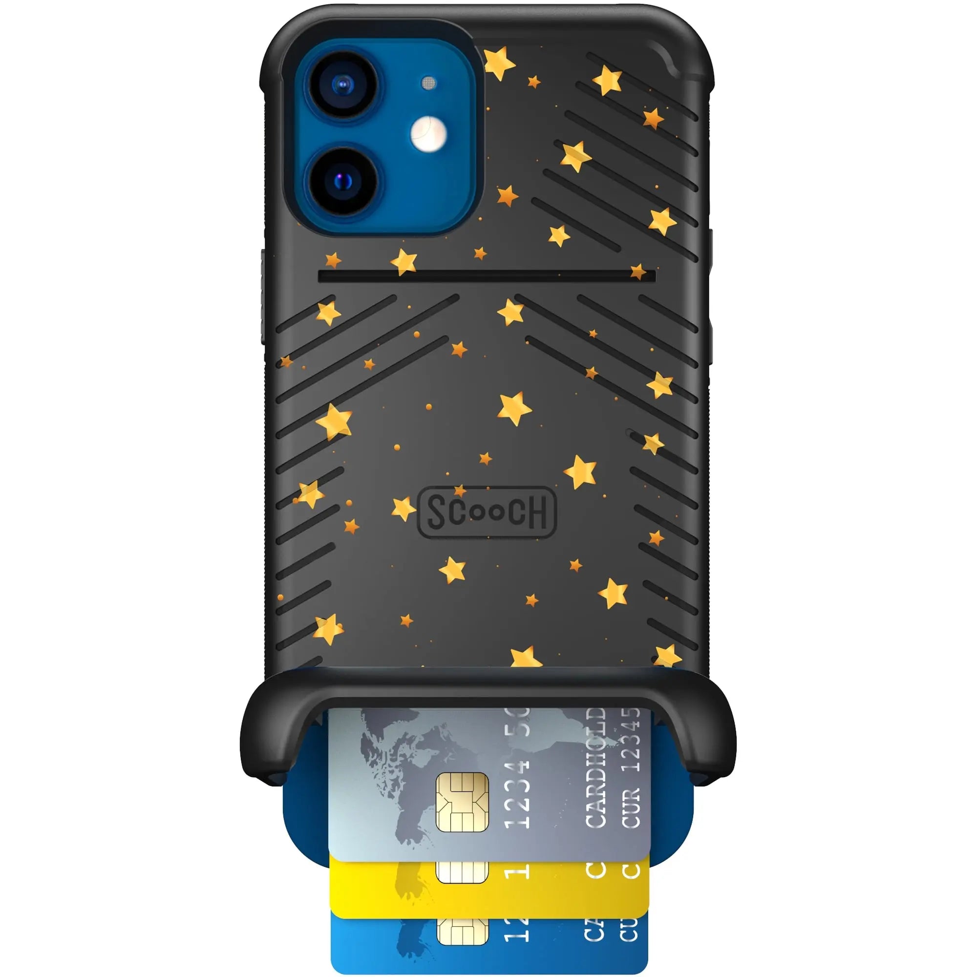 Scooch-Wingmate for iPhone 12-Gold-Stars