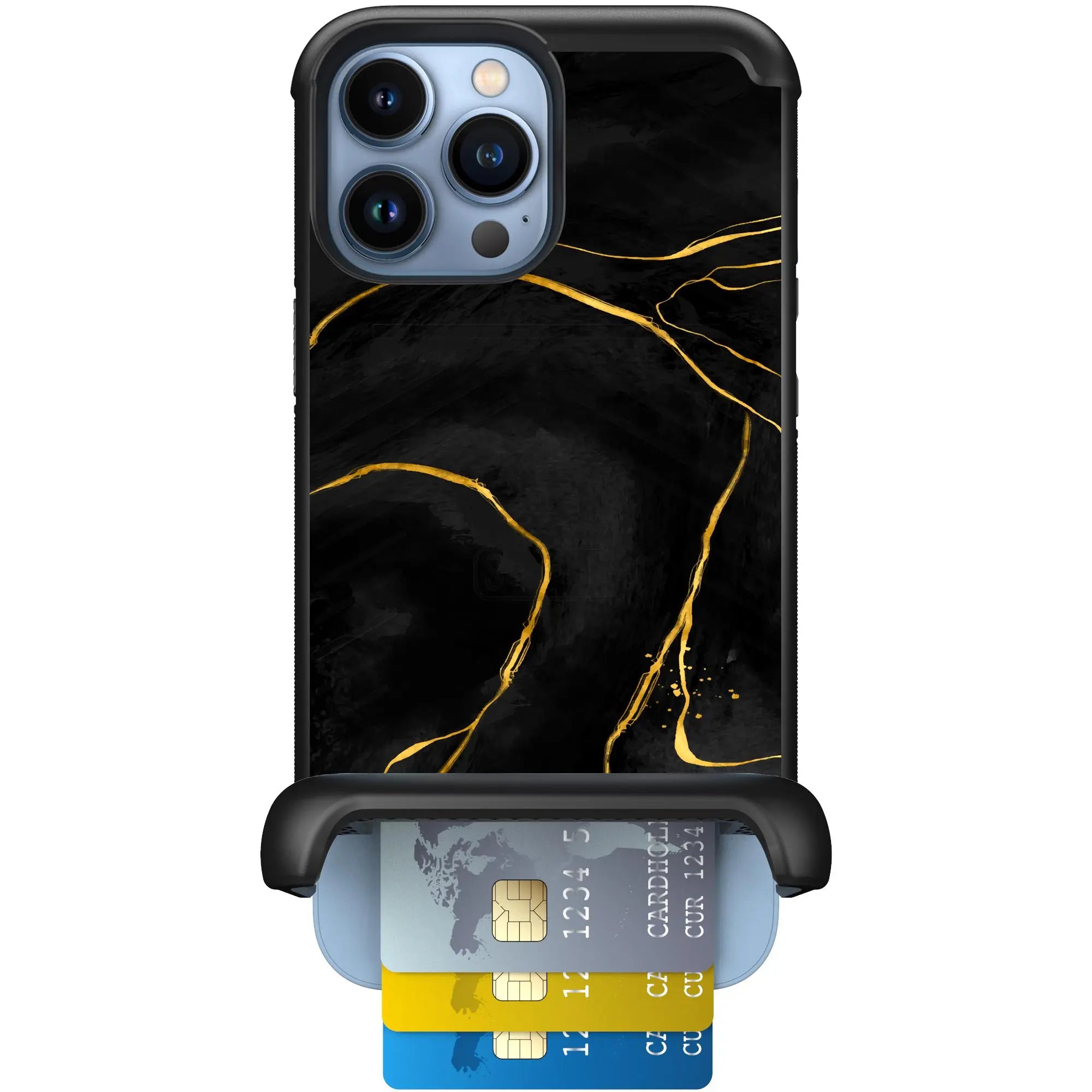 Scooch-Wingmate for iPhone 13 Pro Max-Black-Marble