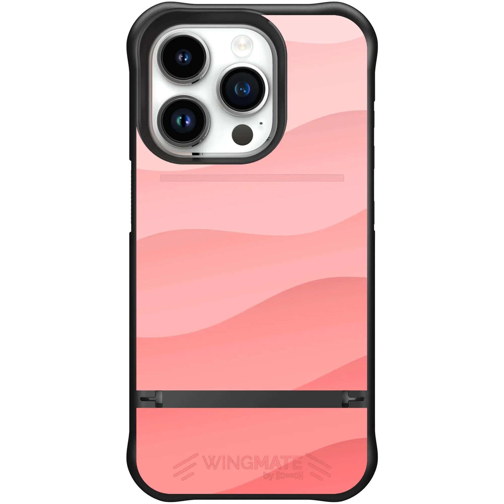 Scooch-Wingmate for iPhone 15 Pro-Pink-Waves