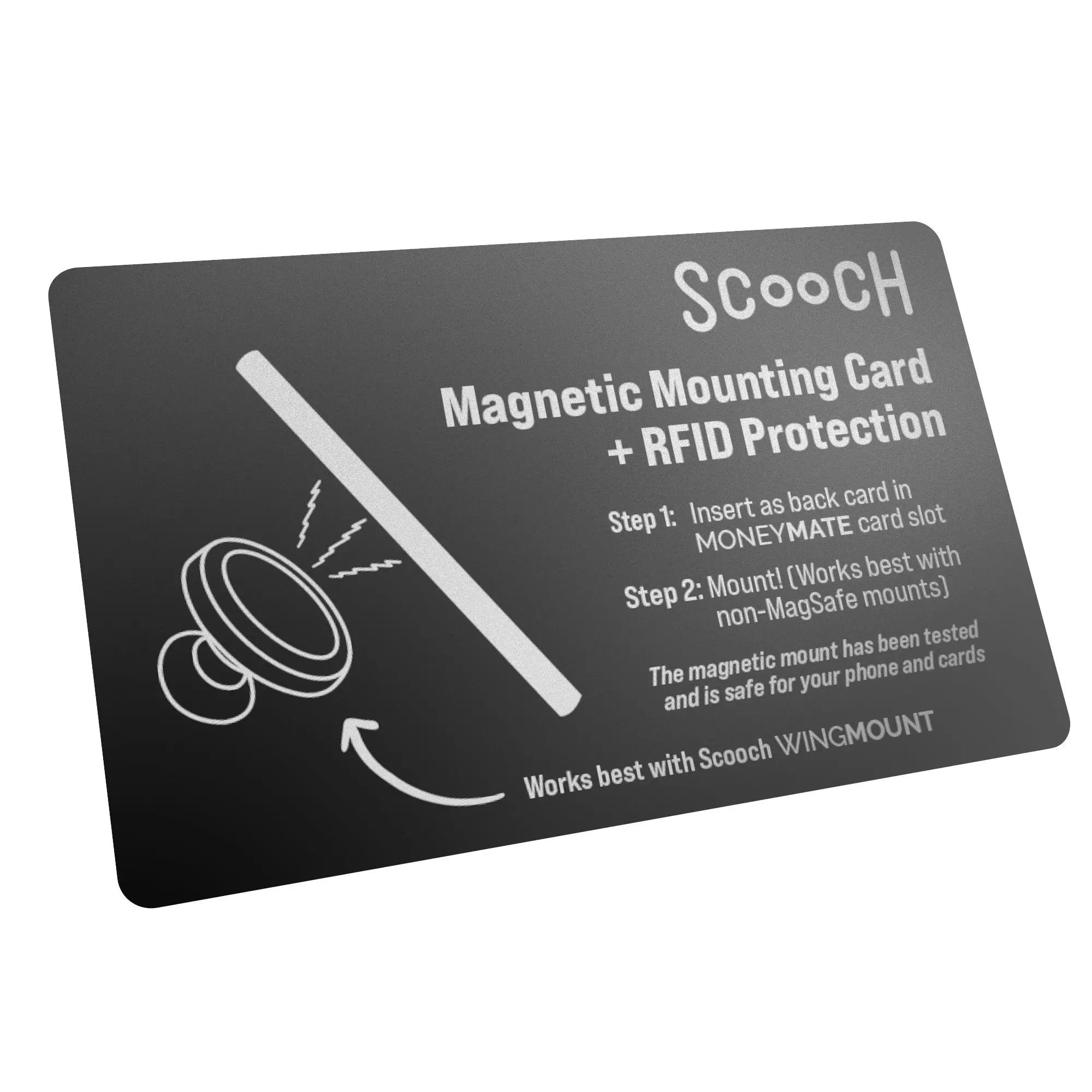 Scooch-Wingmount Card with RFID Protection for Moneymate-