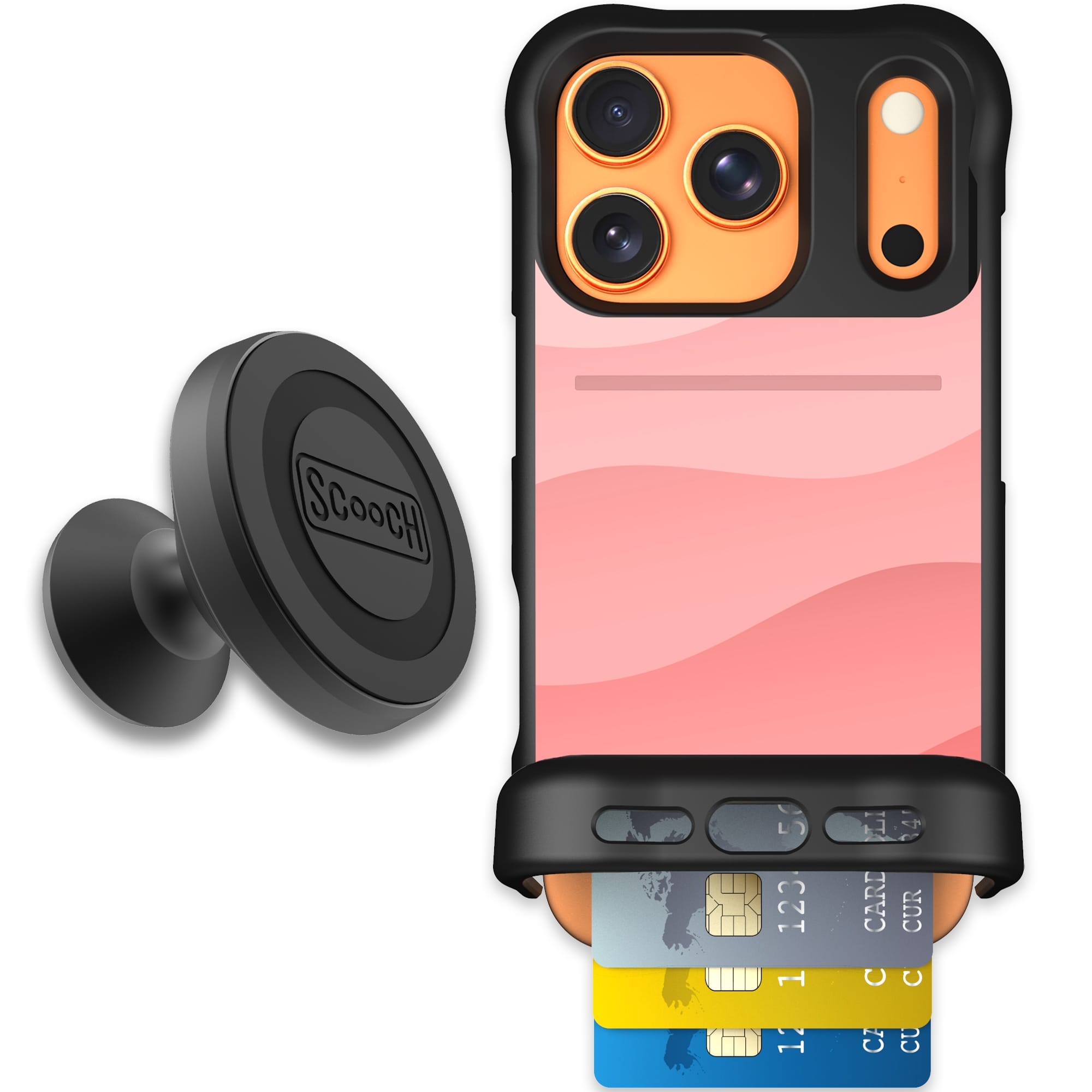 Scooch-Wingmate Starter Bundle for iPhone 17 Pro-Pink Waves