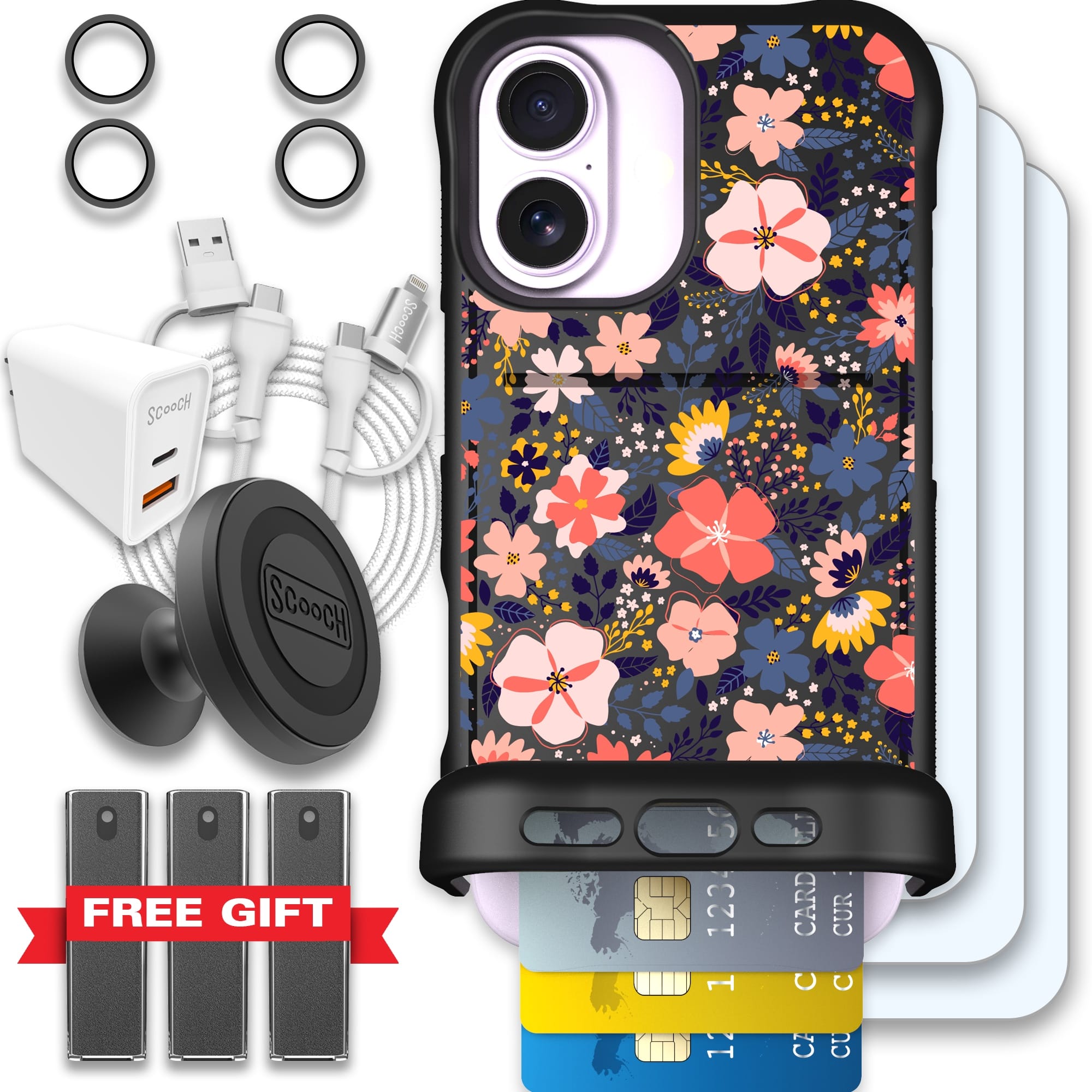 Scooch-Wingmate Ultimate Bundle for iPhone 17-Wildflowers