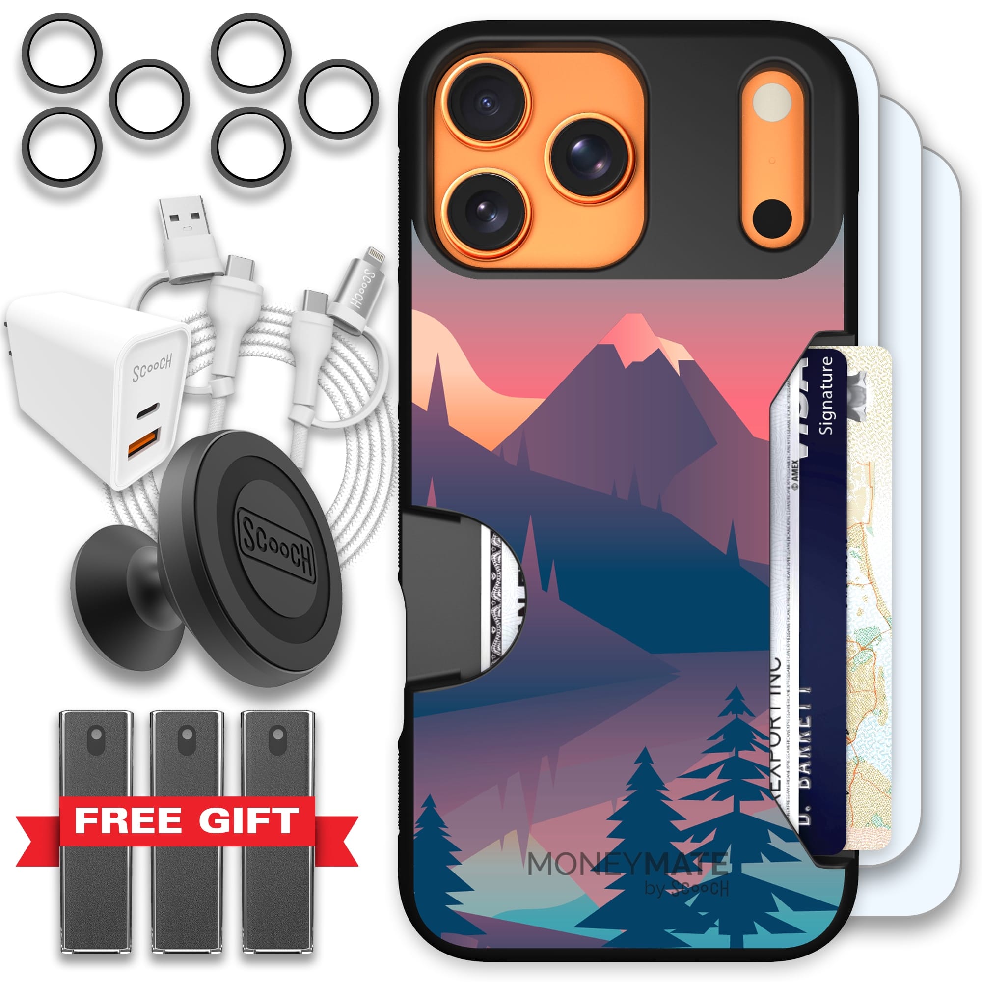 Scooch-Moneymate Ultimate Bundle for iPhone 17 Pro Max-Mountain Range