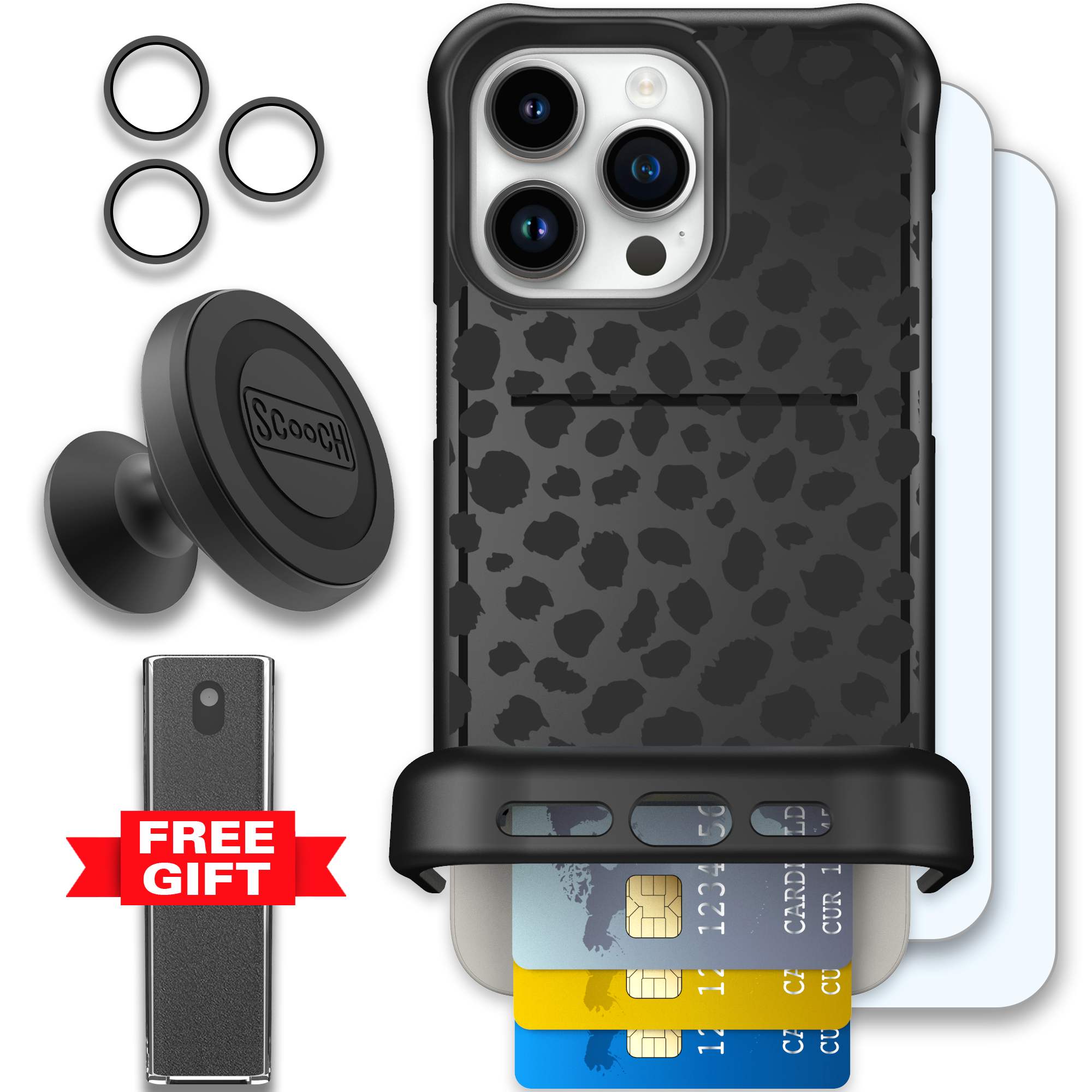 WMTE BLKLEOP iPhone 15 Pro Max Defender Bundle