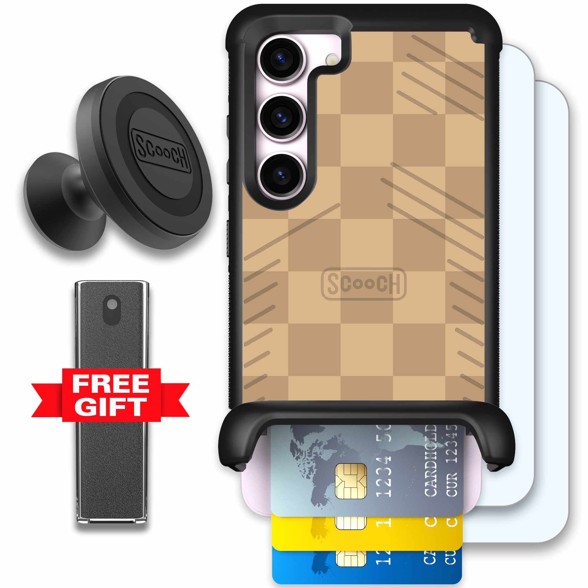 Checkered Beige | website | Galaxy S23 | Defender Bundle
