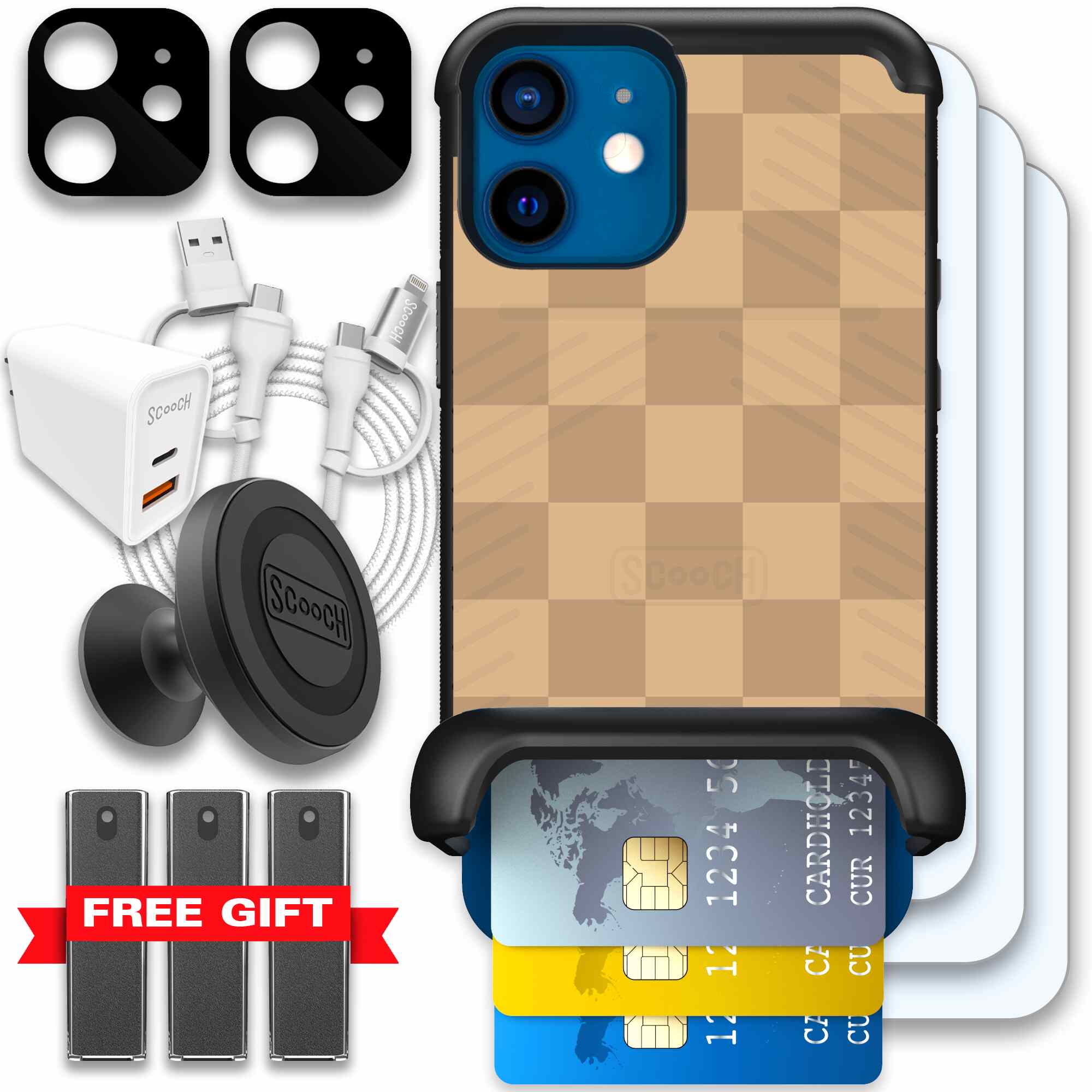 Checkered Beige | website | iPhone 12 mini | Ultimate Bundle