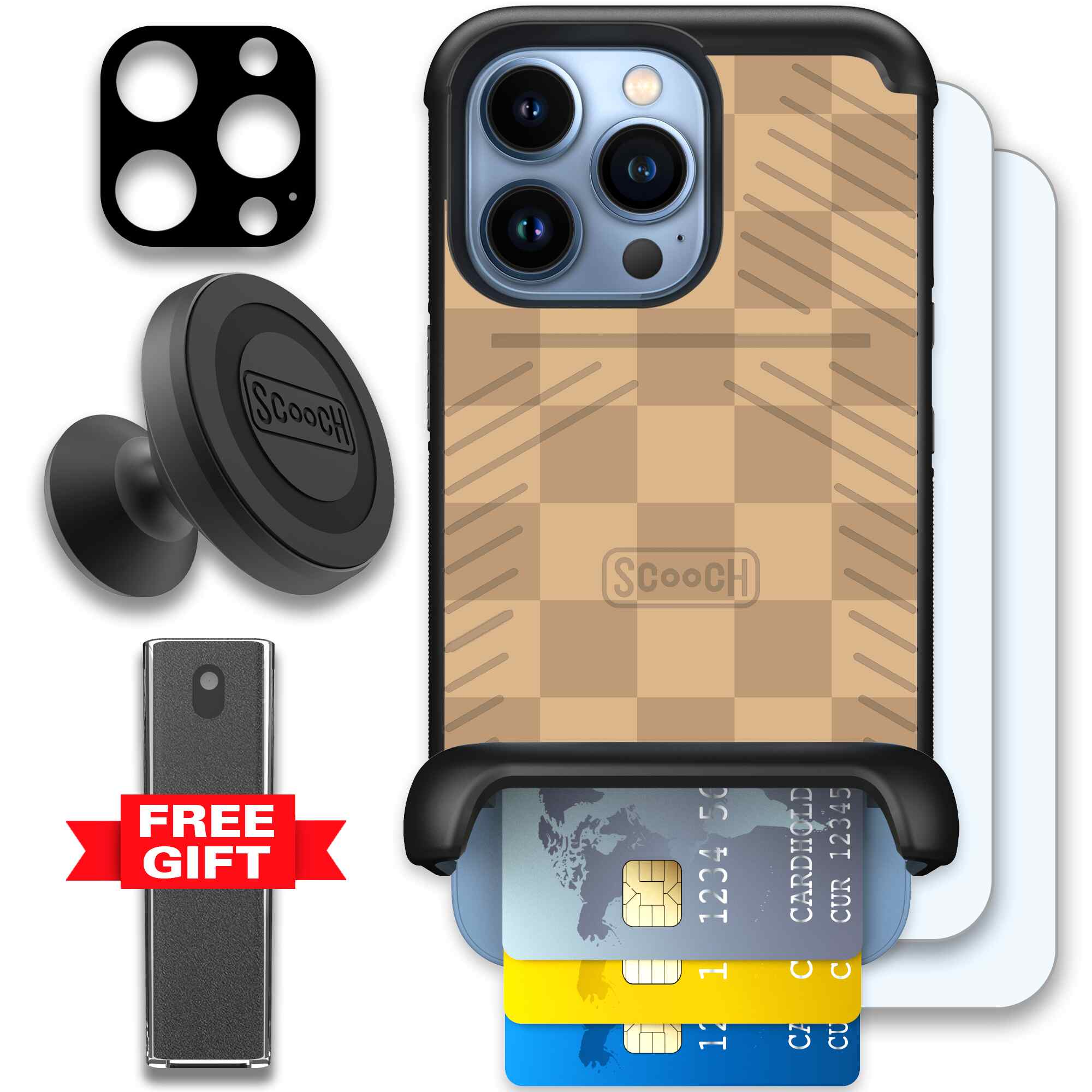 Checkered Beige | website | iPhone 13 Pro | Defender Bundle