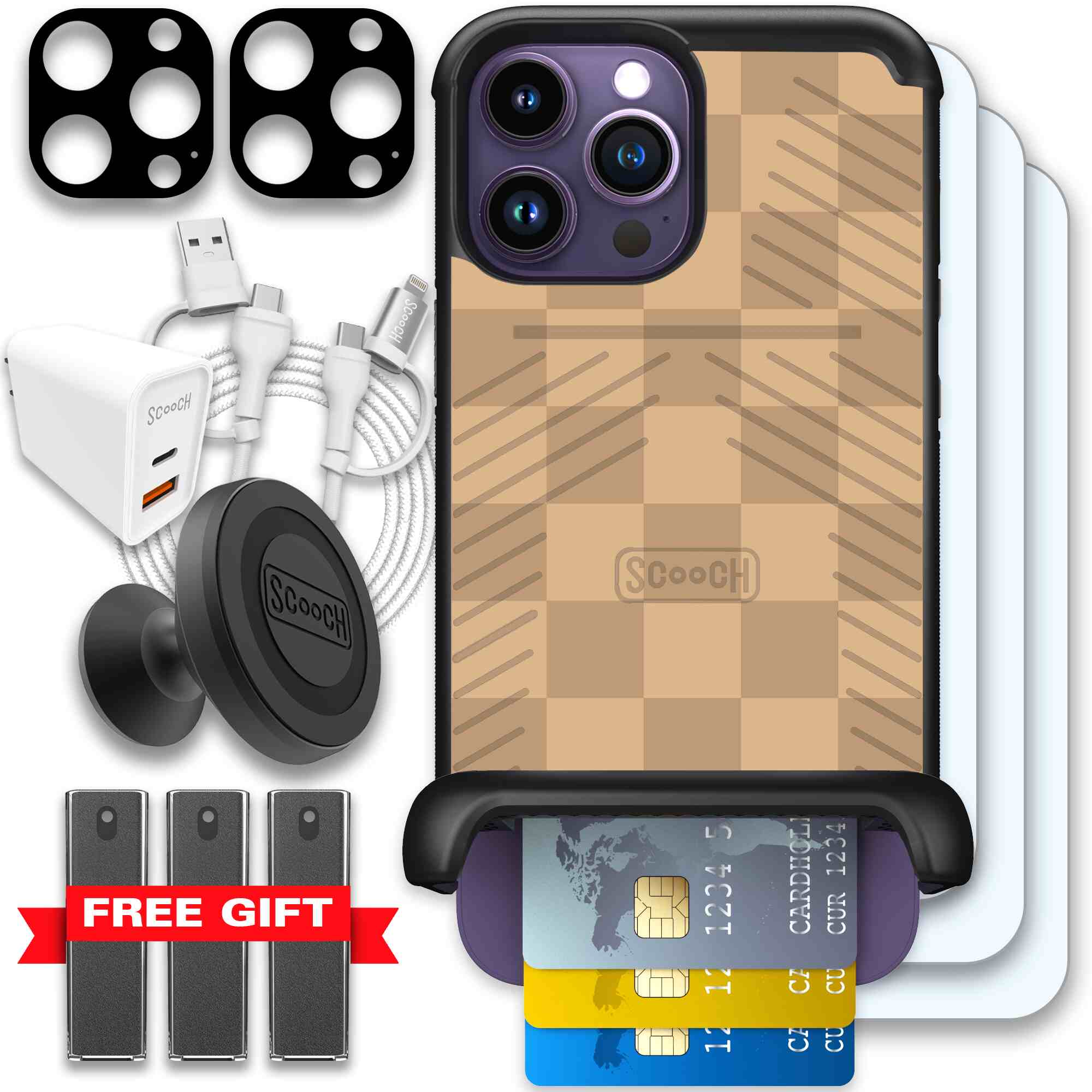 Checkered Beige | website | iPhone 14 Pro Max | Ultimate Bundle