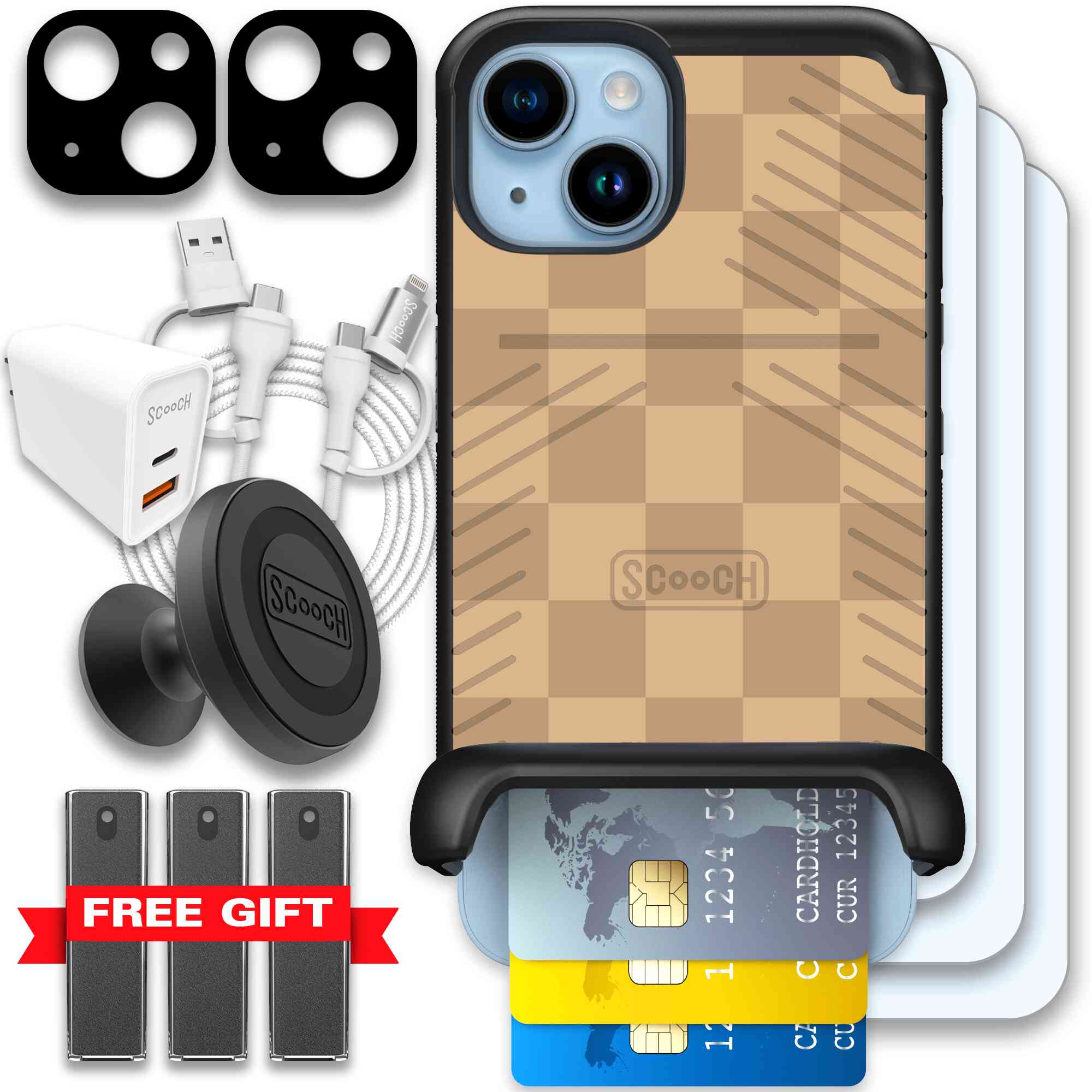 Checkered Beige | website | iPhone 14 | Ultimate Bundle
