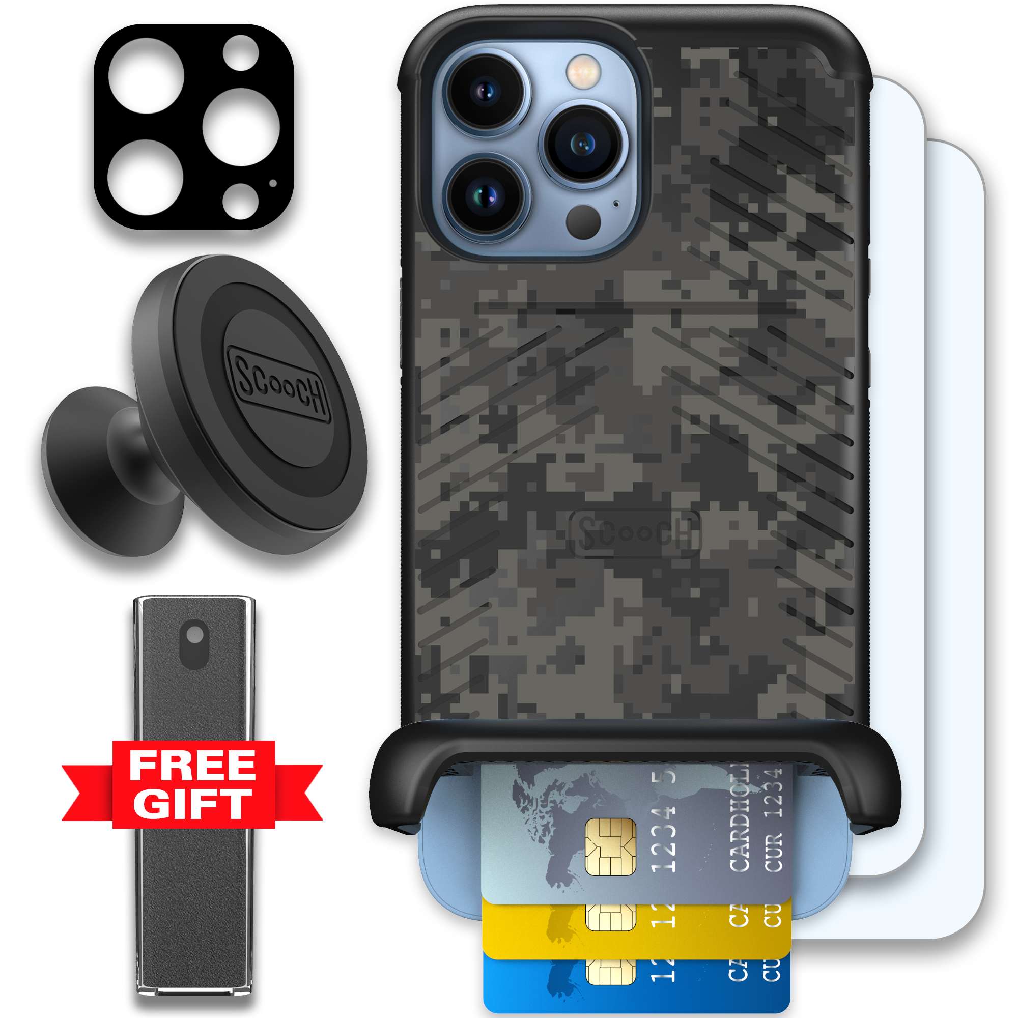 WMTE DIGICAMO iPhone 13 Pro Max Defender Bundle