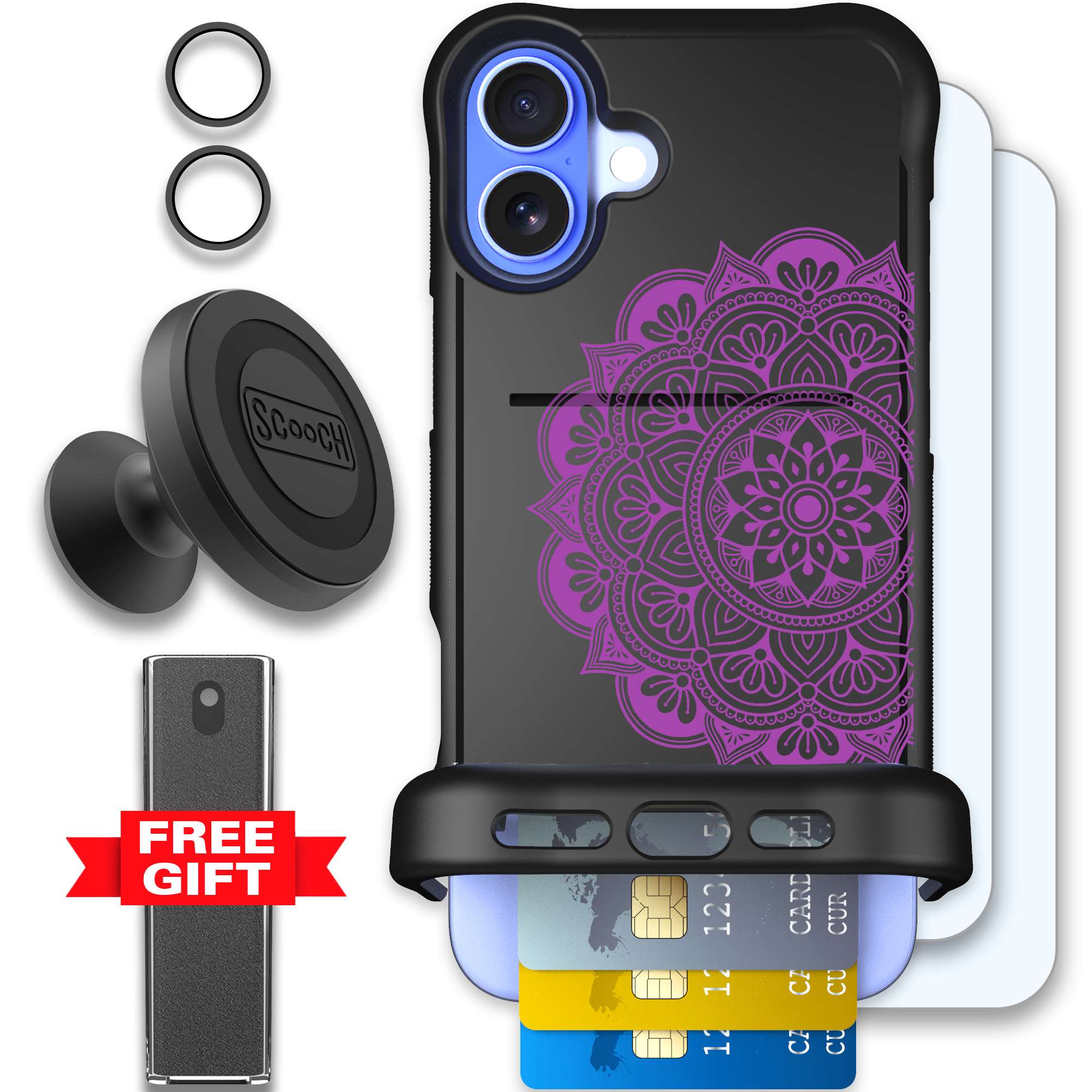 WMTE MANDALA iPhone 16 Plus Defender Bundle