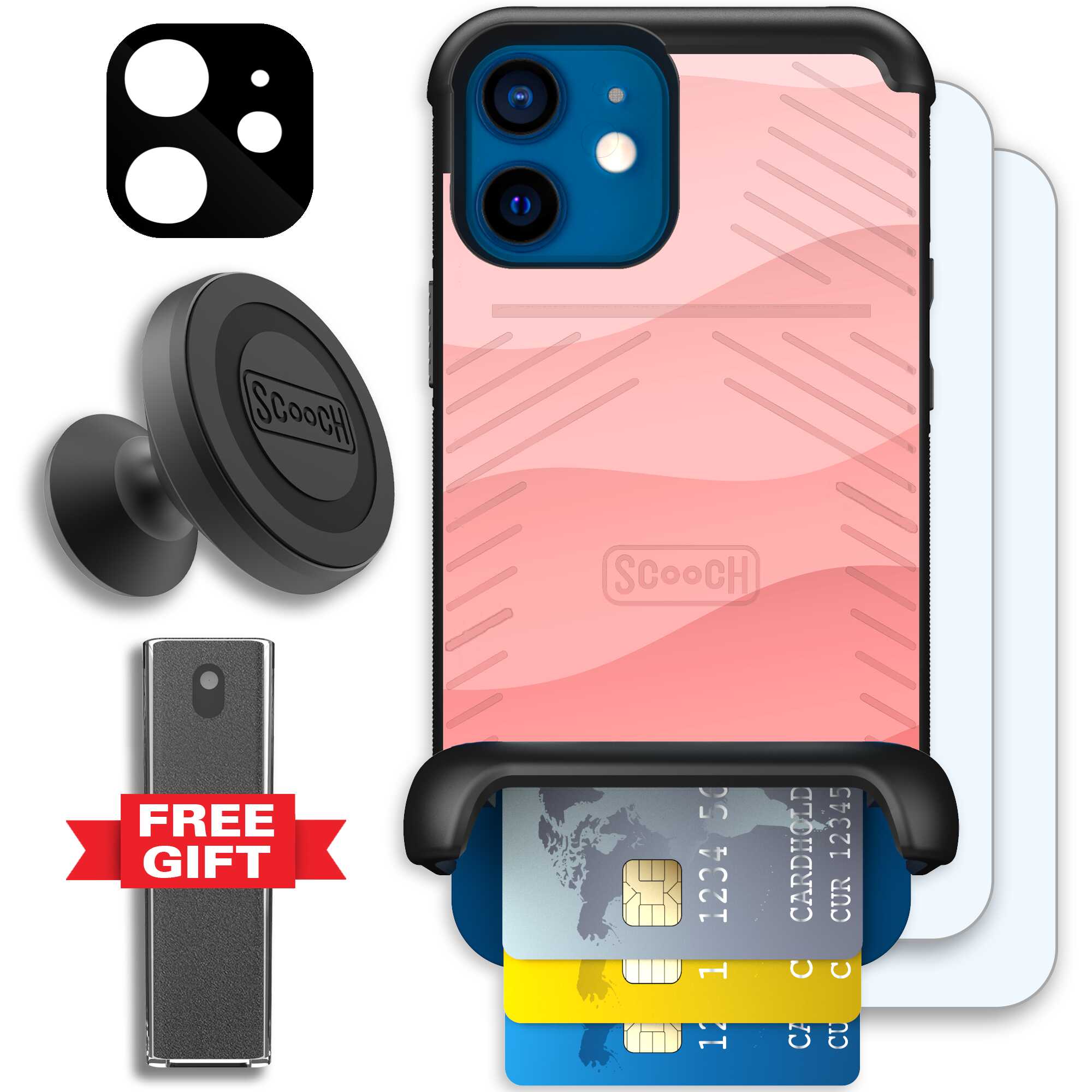 Wingmate Pink Waves for iPhone 12 - Defender Bundle
