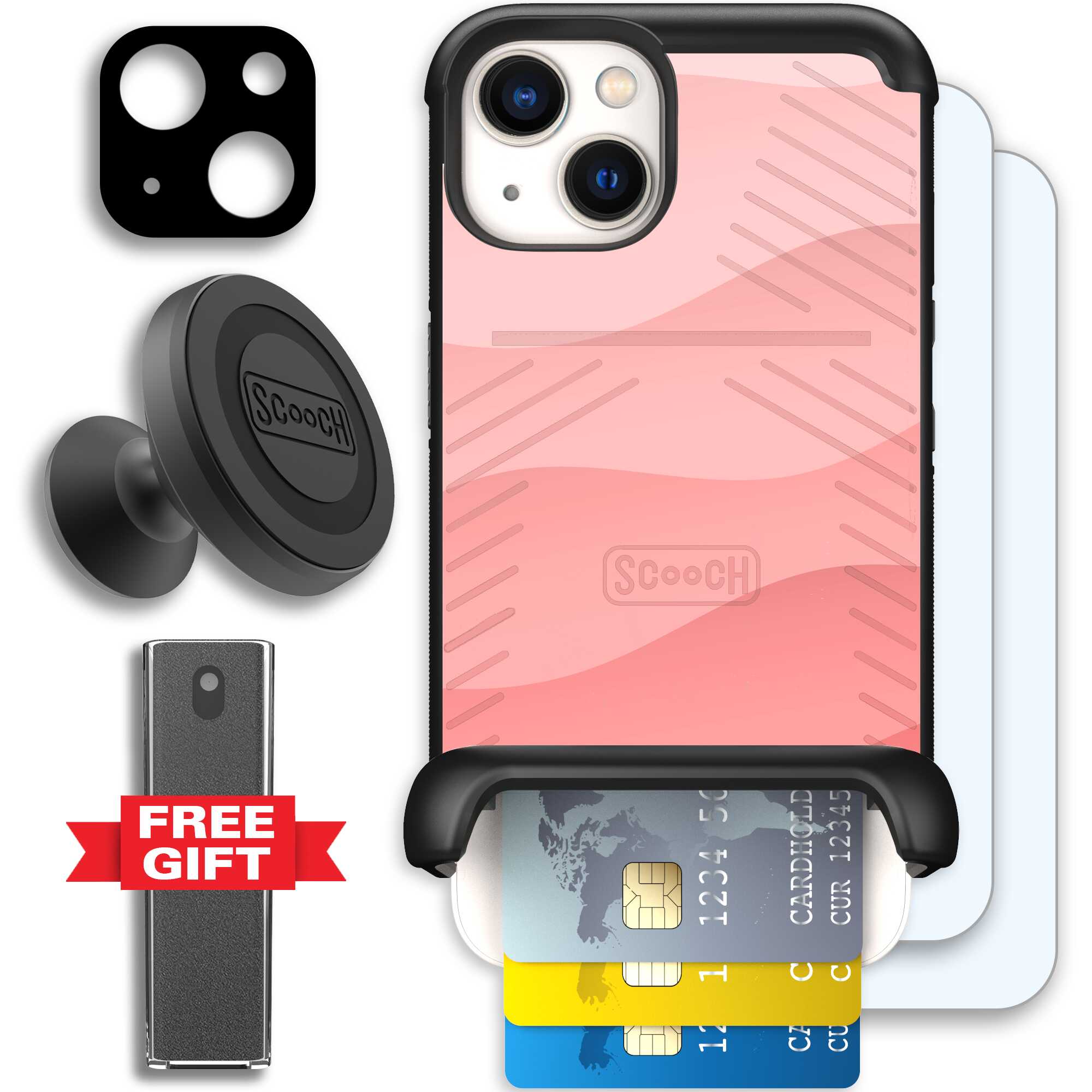 Wingmate Pink Waves for iPhone 13 - Defender Bundle