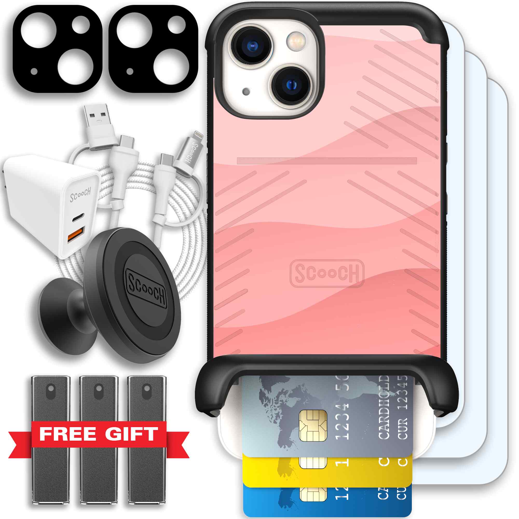 Wingmate Pink Waves for iPhone 13 - Ultimate Bundle