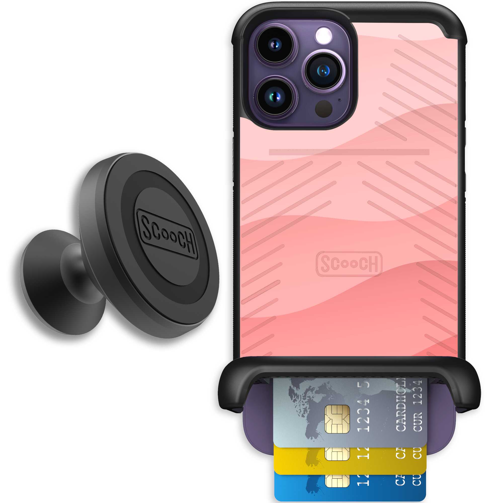 Wingmate Pink Waves for iPhone 14 Pro Max - Starter Bundle