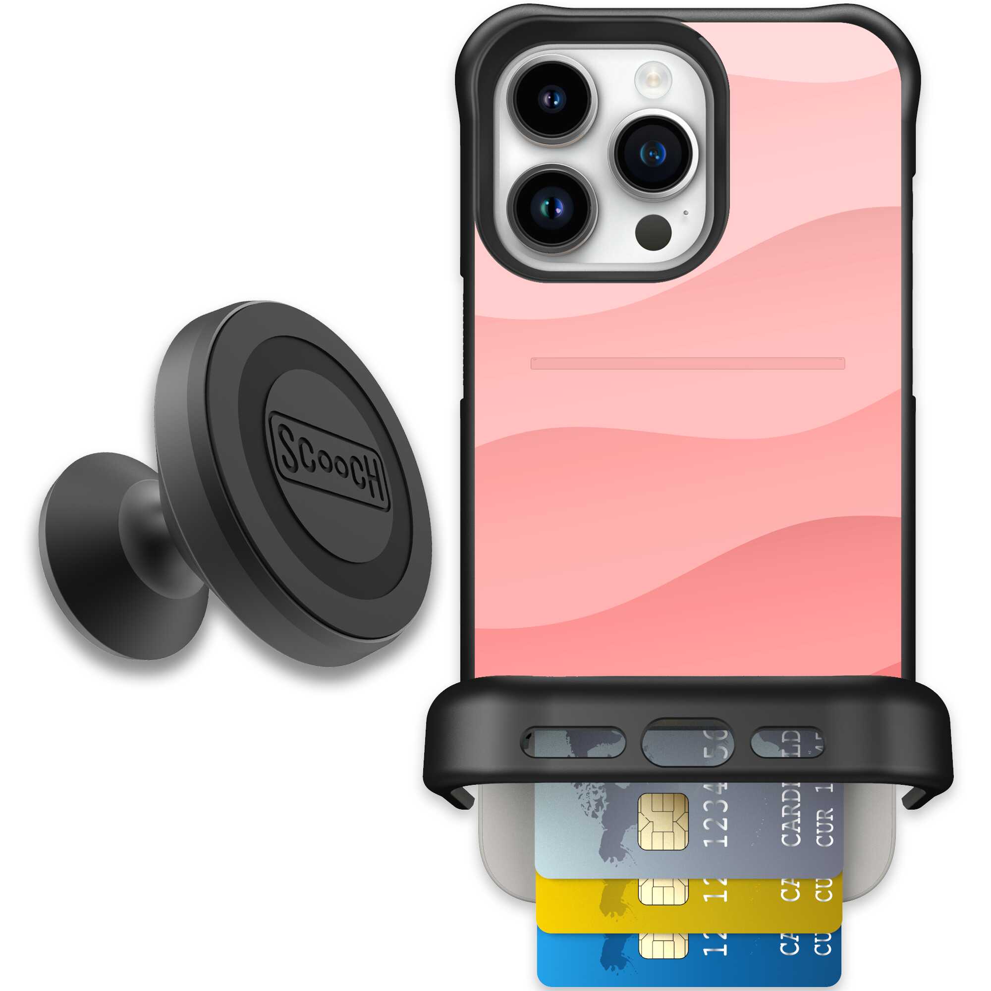 Wingmate Pink Waves for iPhone 15 Pro Max - Starter Bundle