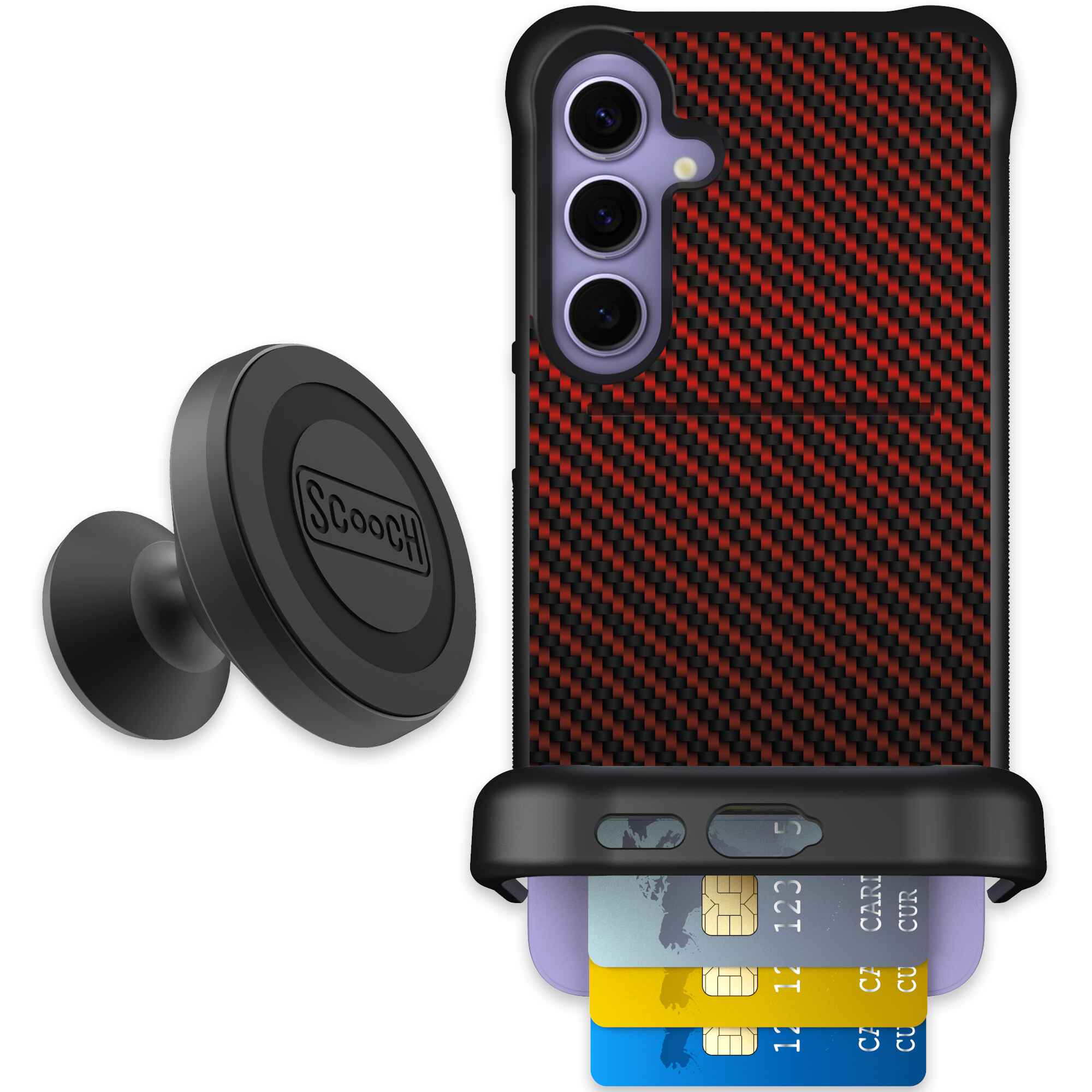 Red Carbon Fiber | website | Galaxy S24+ | Starter Bundle