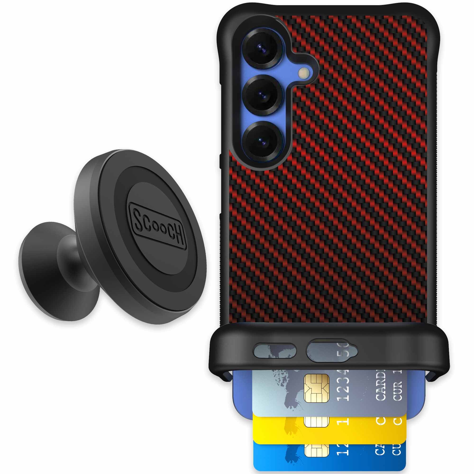 Red Carbon Fiber | website | Galaxy S25 | Starter Bundle