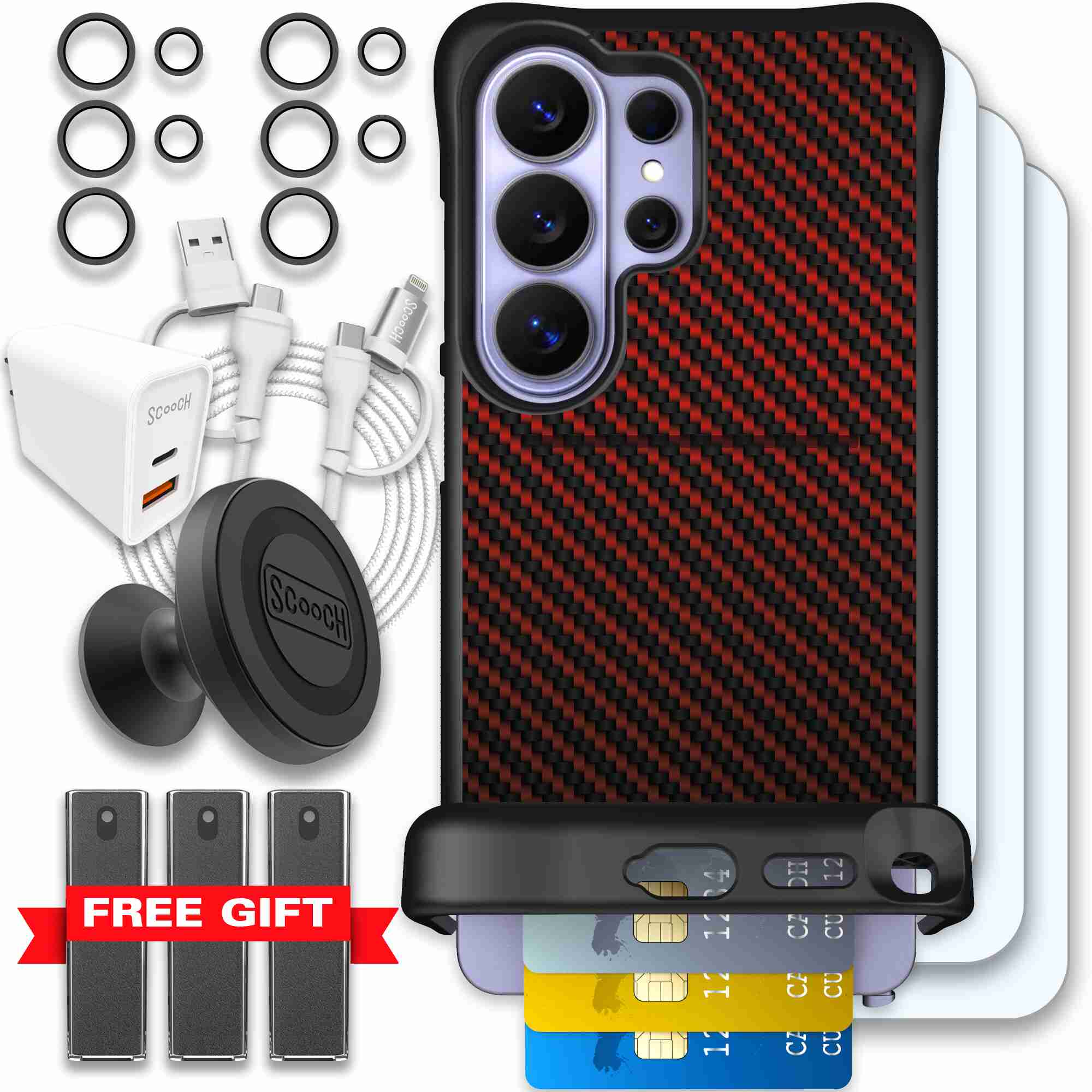 Red Carbon Fiber | website | Galaxy S26 Ultra | Ultimate Bundle