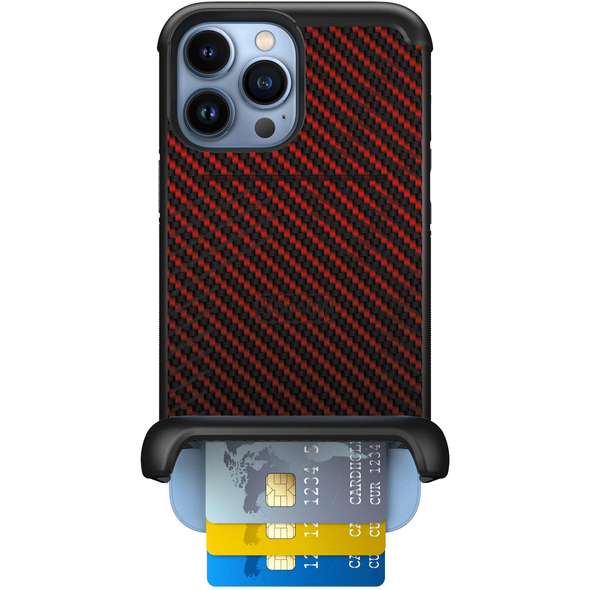 Red Carbon Fiber | website | iPhone 13 Pro Max | Case
