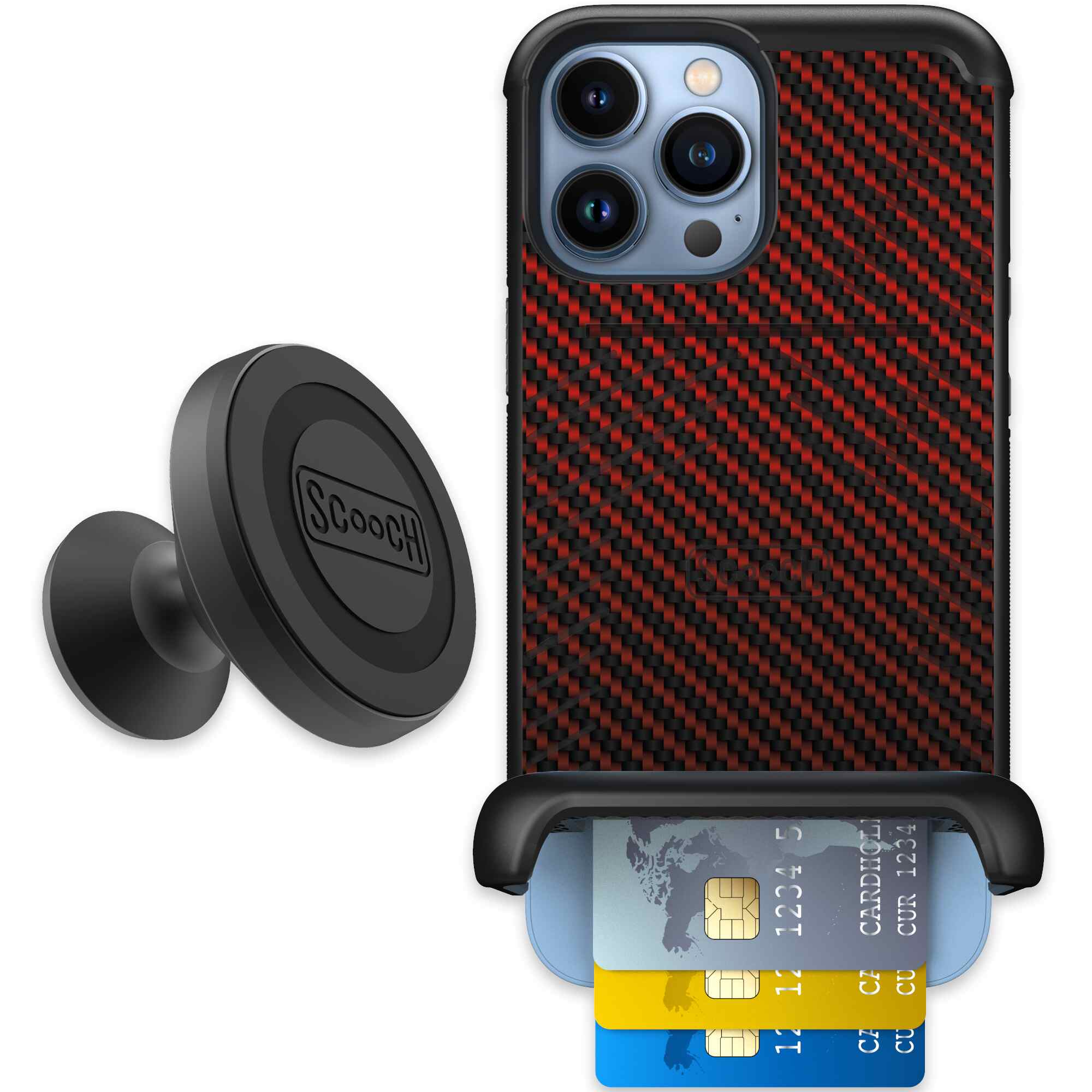 Red Carbon Fiber | website | iPhone 13 Pro Max | Starter Bundle