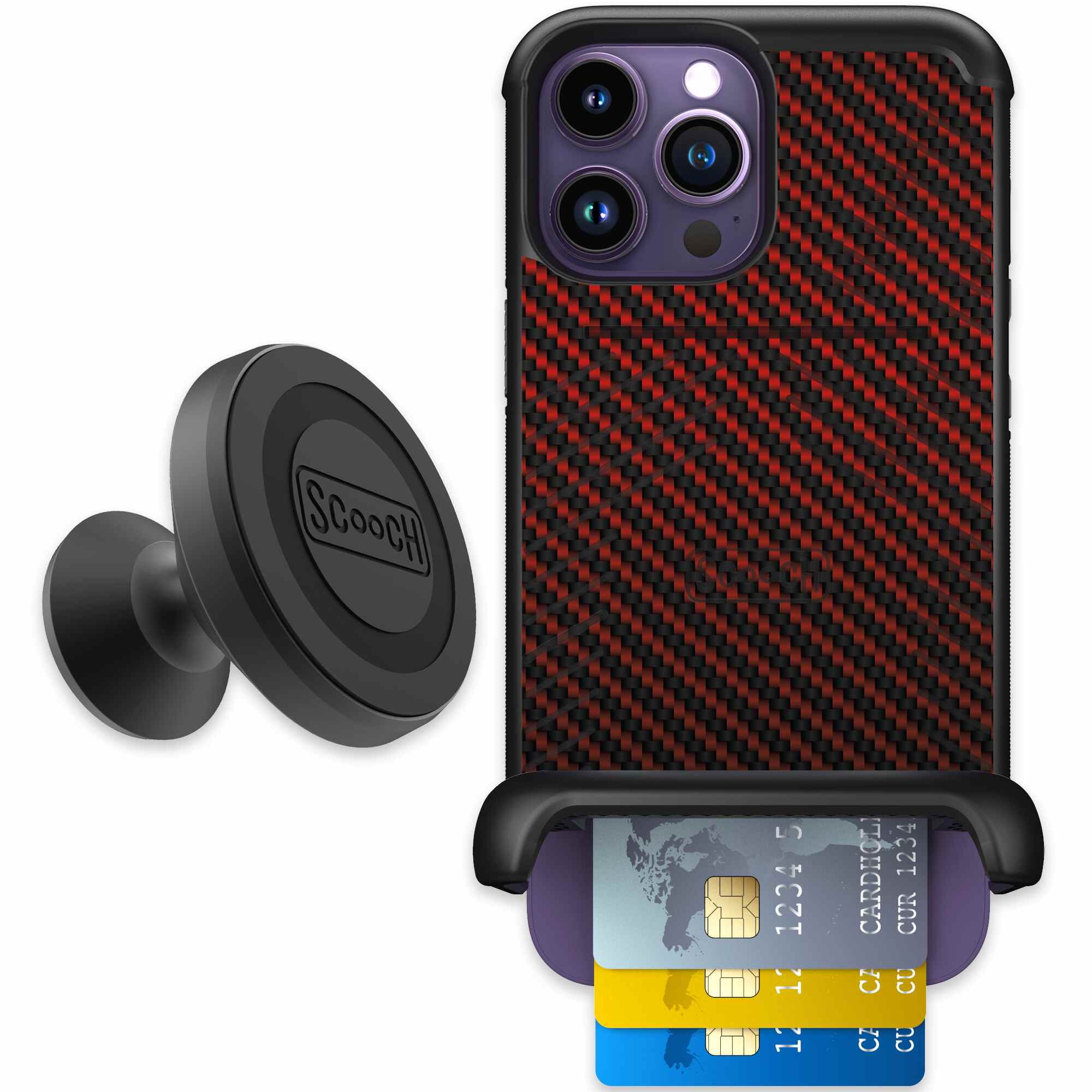 Red Carbon Fiber | website | iPhone 14 Pro Max | Starter Bundle
