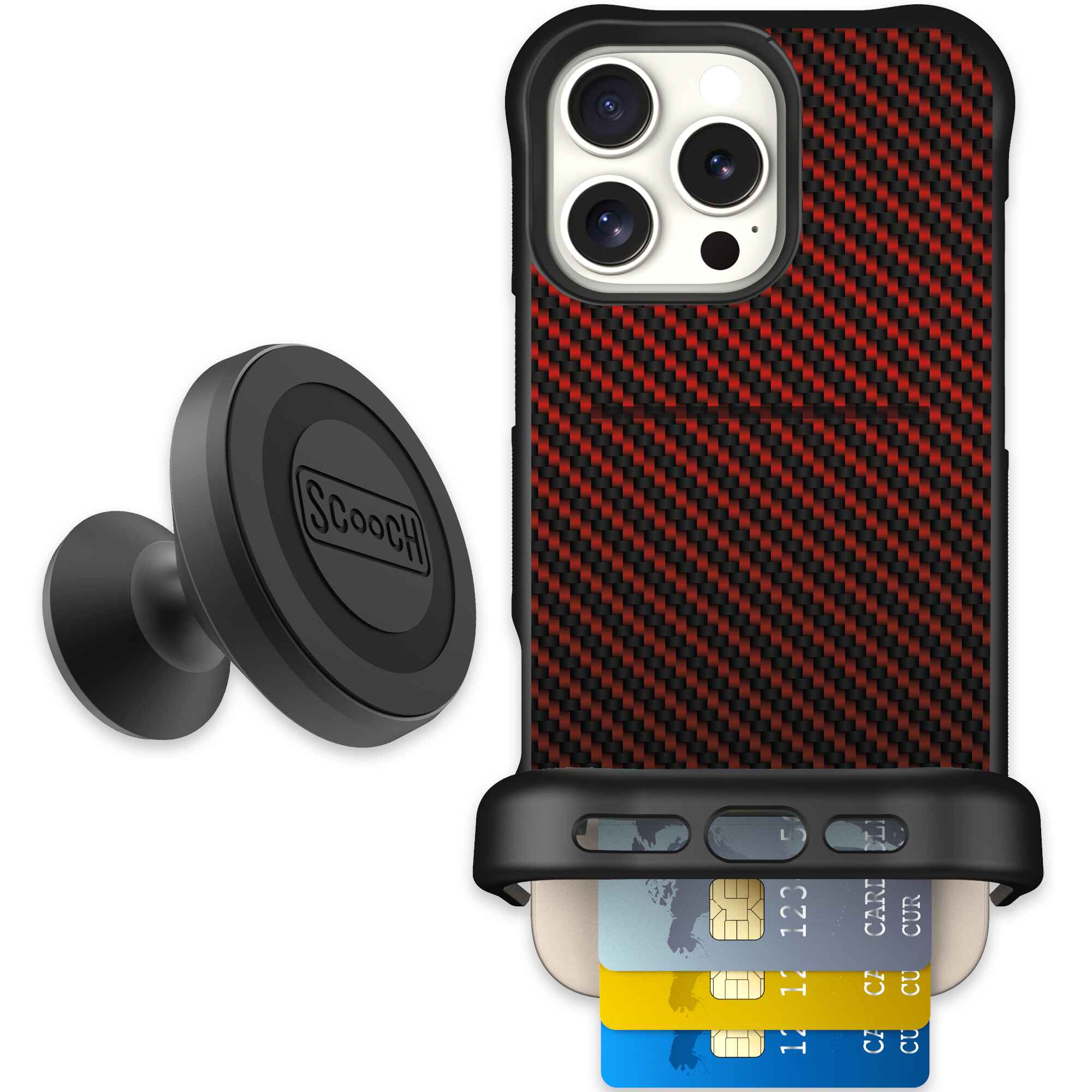 Red Carbon Fiber | website | iPhone 16 Pro Max | Starter Bundle