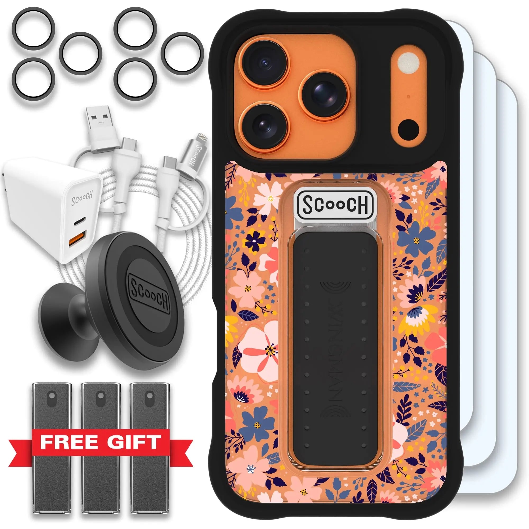 Scooch-Wingman Ultimate Bundle for iPhone 17 Pro-Wildflowers
