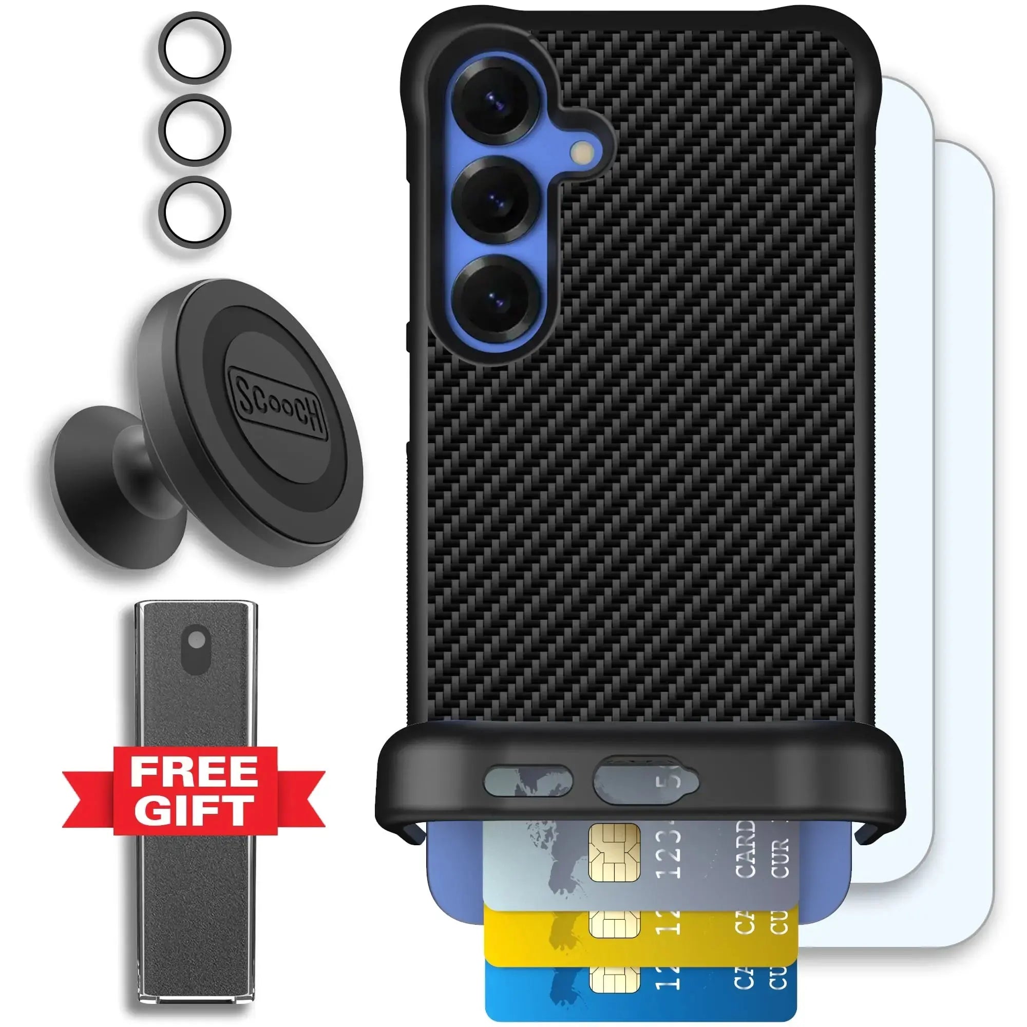 Scooch-Wingmate Defender Bundle for Samsung Galaxy S26+-Carbon-Fiber