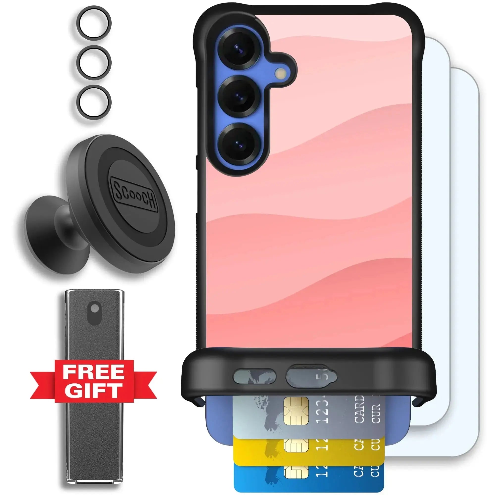 Scooch-Wingmate Defender Bundle for Samsung Galaxy S26+-Pink-Waves