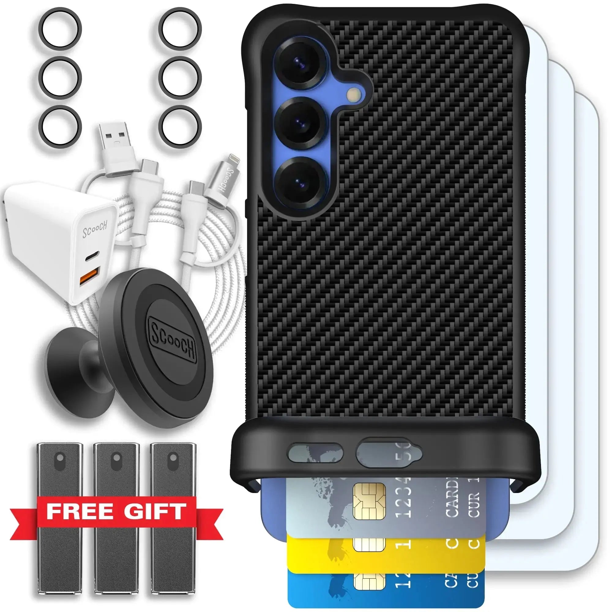 Scooch-Wingmate Ultimate Bundle for Samsung Galaxy S26-Carbon-Fiber