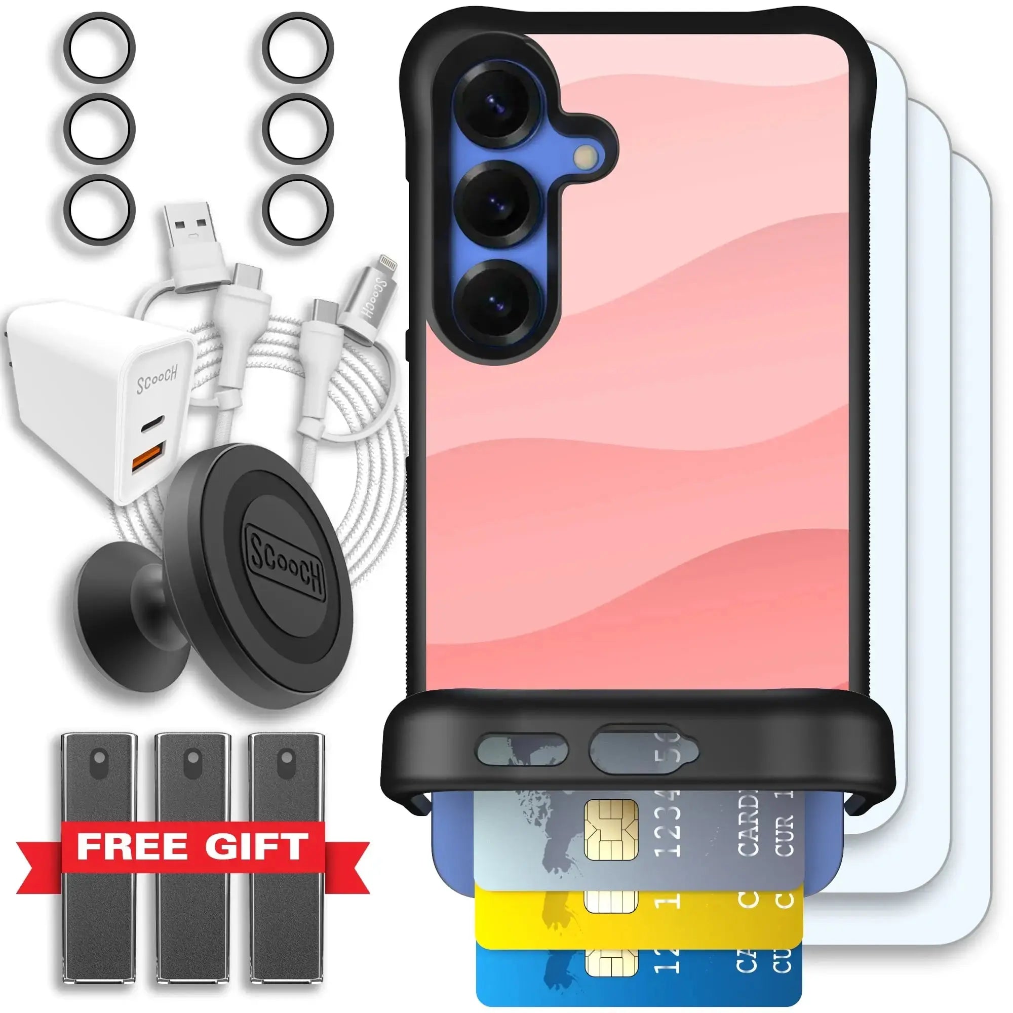 Scooch-Wingmate Ultimate Bundle for Samsung Galaxy S26-Pink-Waves
