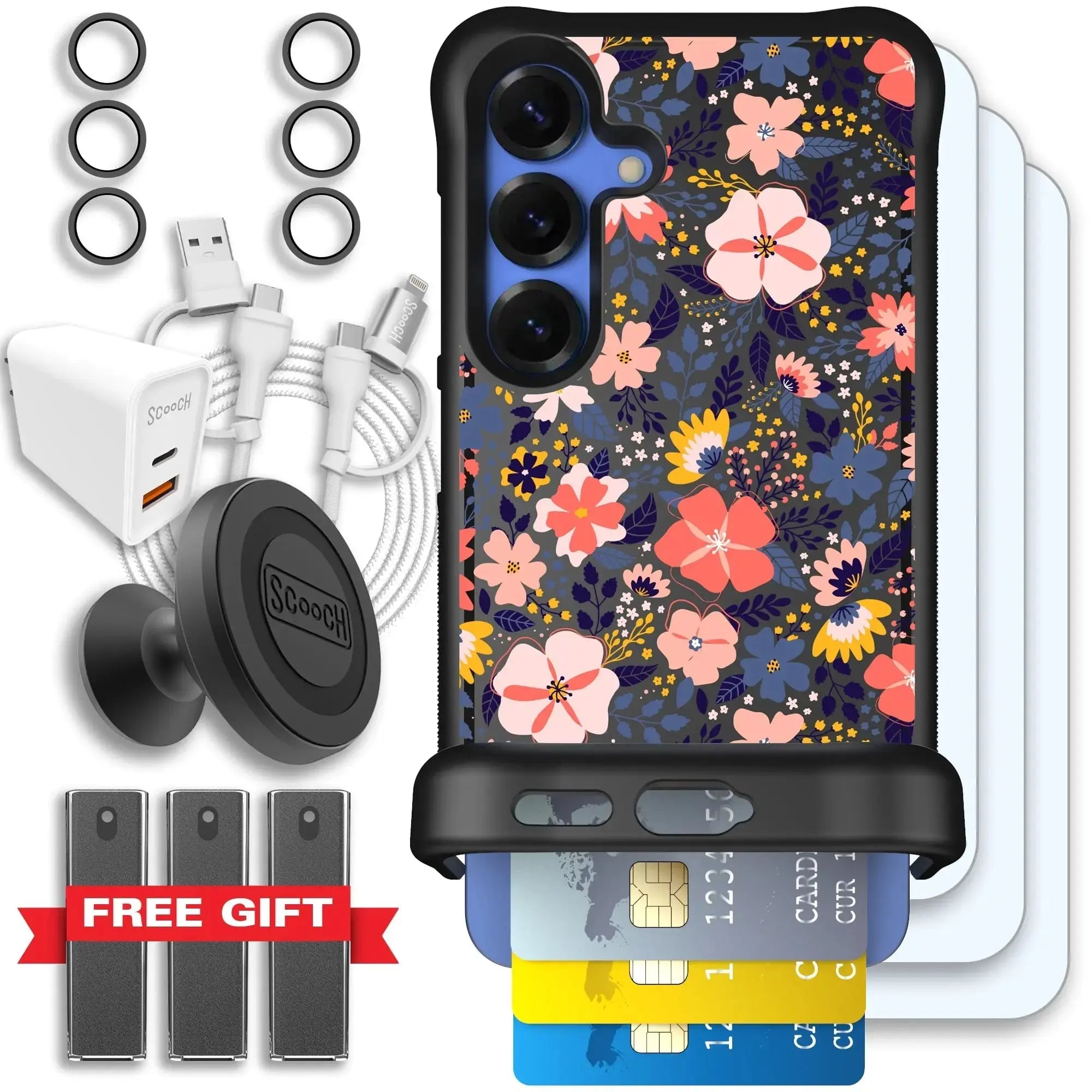 Scooch-Wingmate Ultimate Bundle for Samsung Galaxy S26-Wildflowers