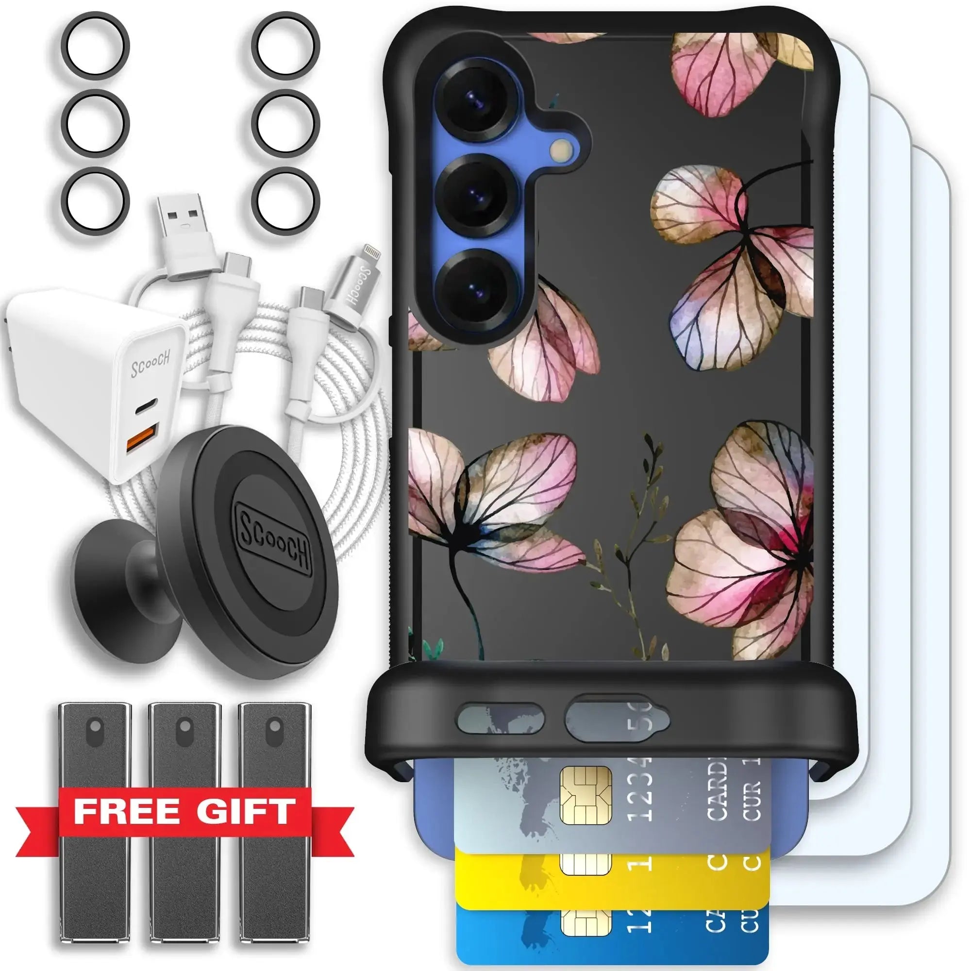 Scooch-Wingmate Ultimate Bundle for Samsung Galaxy S26-Dried-Flowers