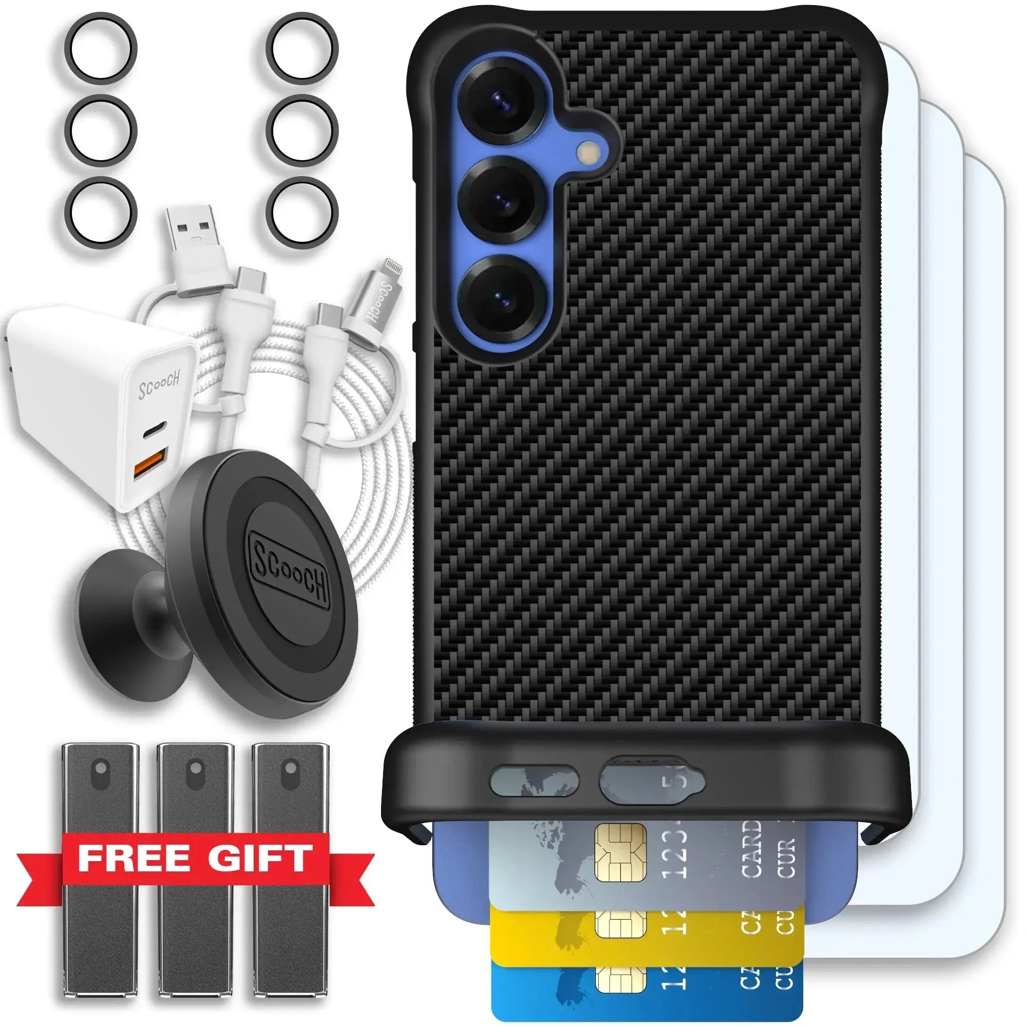 Scooch-Wingmate Ultimate Bundle for Samsung Galaxy S26+-Carbon-Fiber