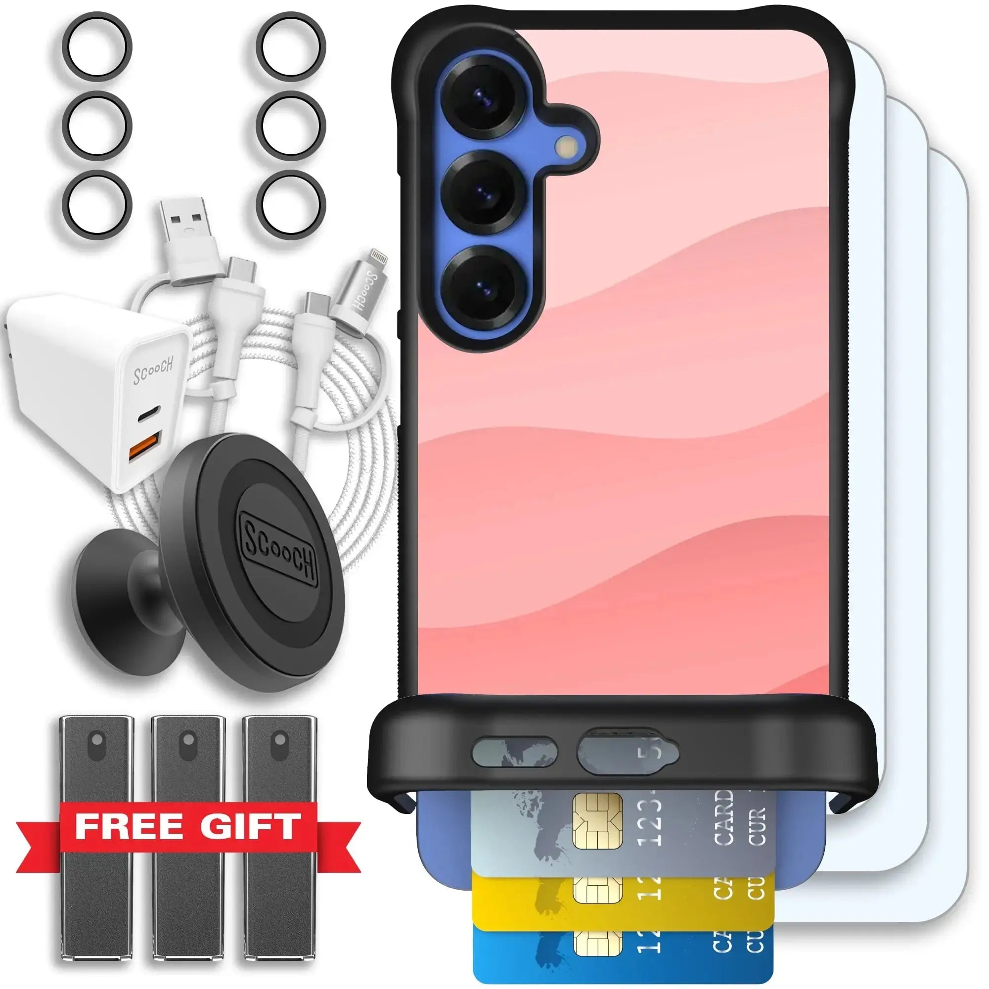 Scooch-Wingmate Ultimate Bundle for Samsung Galaxy S26+-Pink-Waves