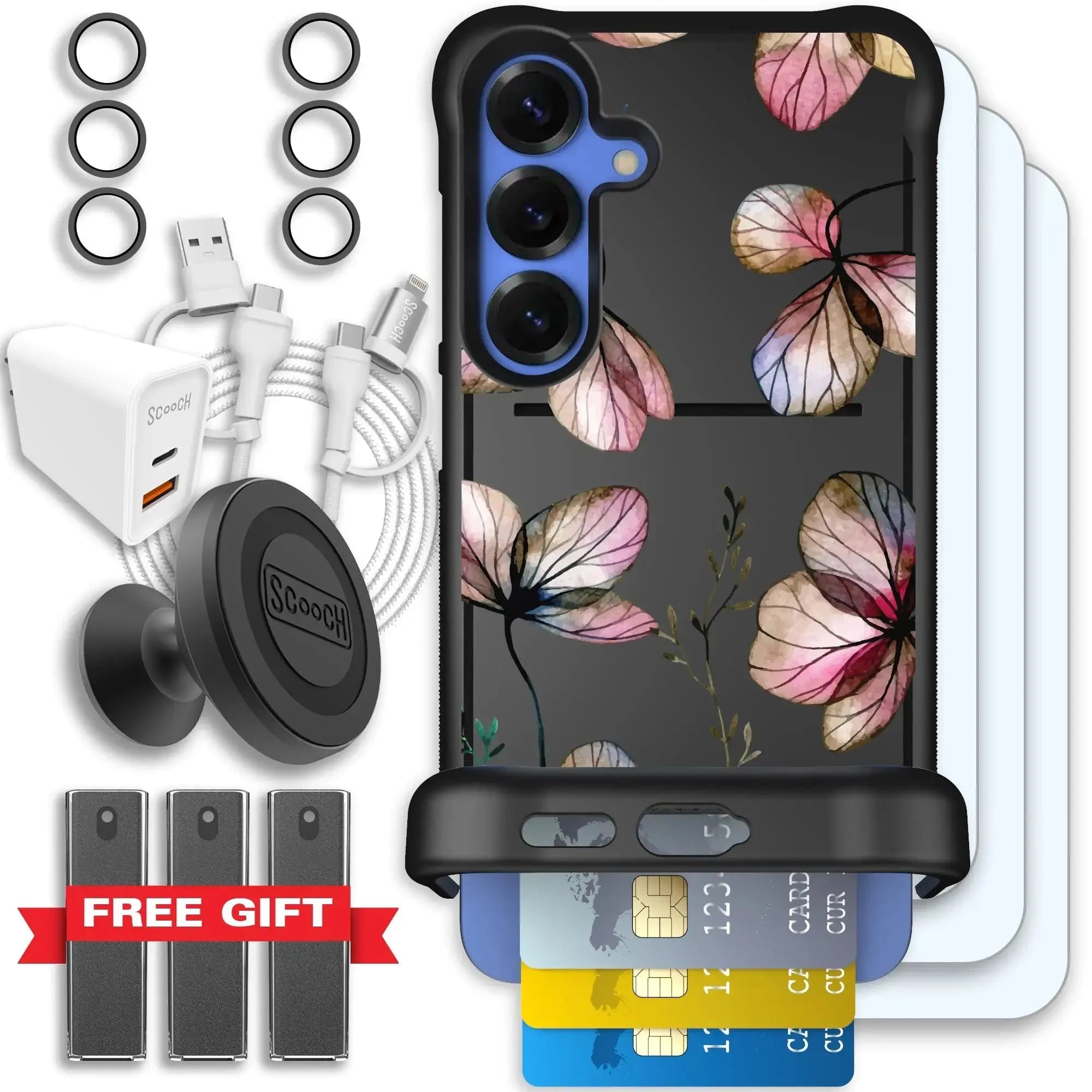 Scooch-Wingmate Ultimate Bundle for Samsung Galaxy S26+-Dried-Flowers