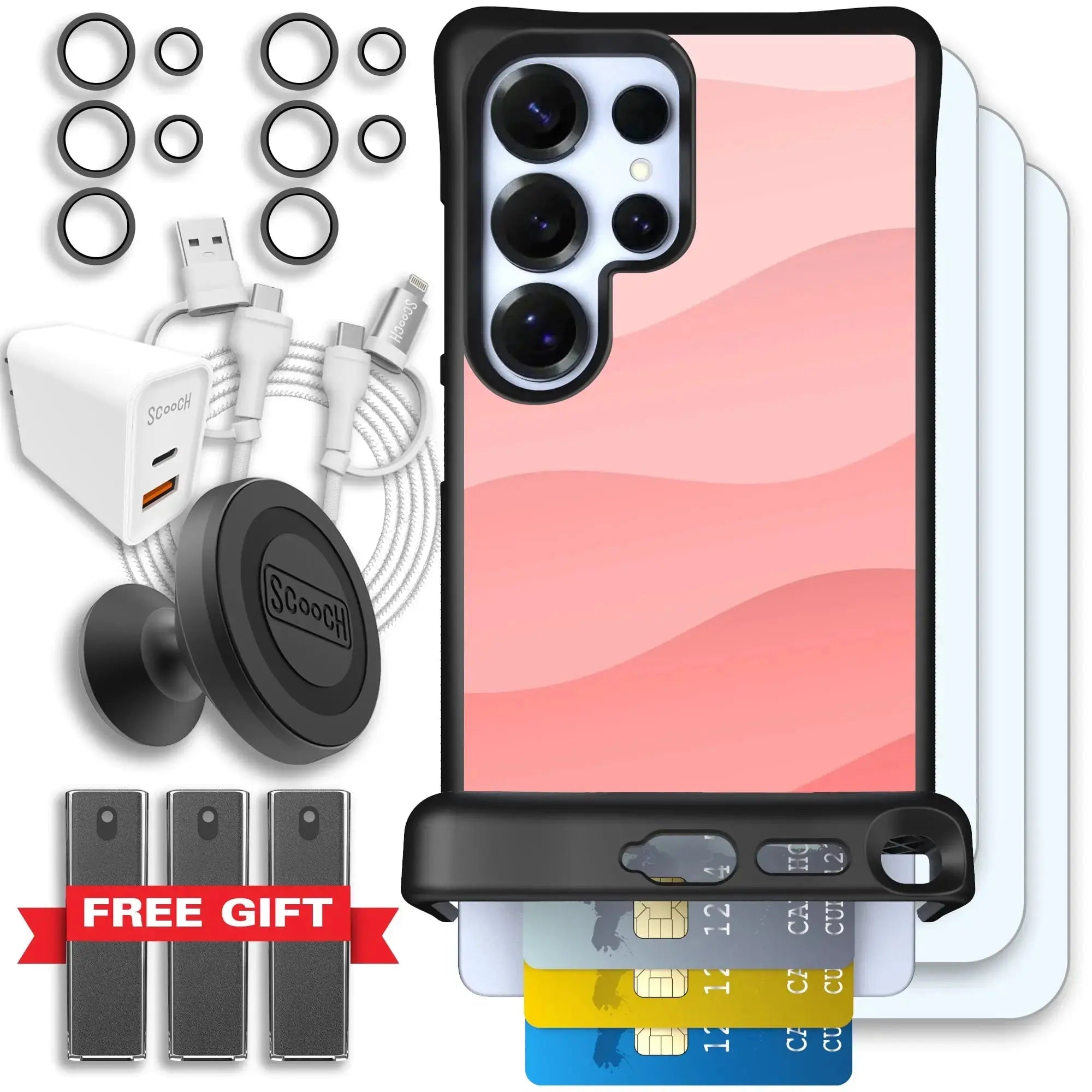 Scooch-Wingmate Ultimate Bundle for Samsung Galaxy S26 Ultra-Pink-Waves