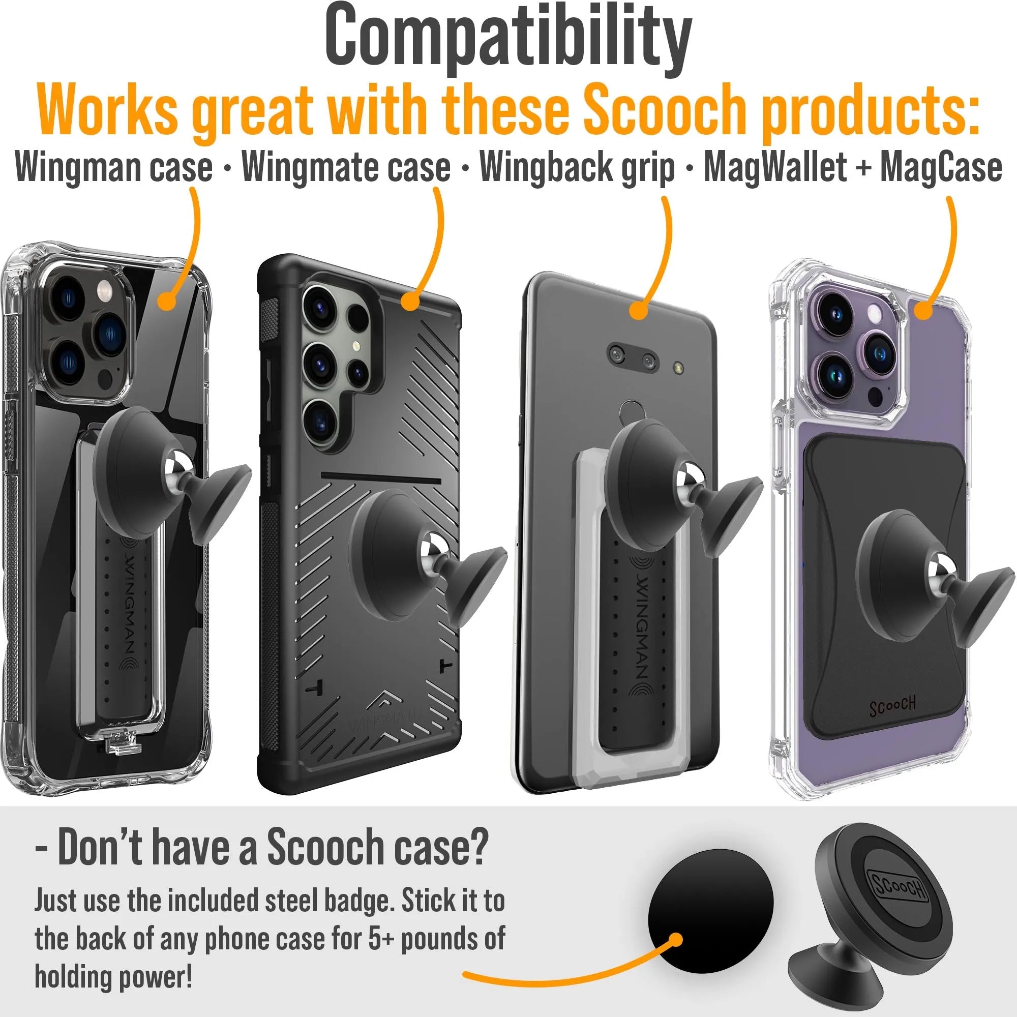 Scooch Wingmount - Universal Magnetic Car Mount Scooch Wingmount