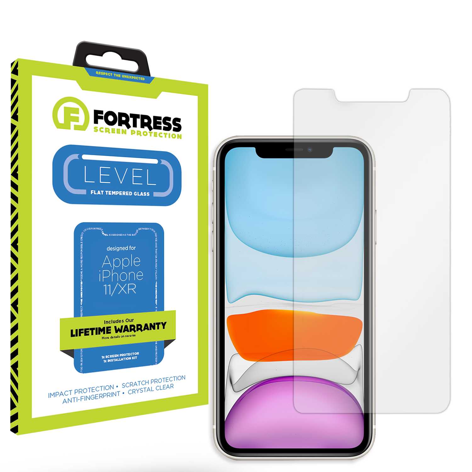 Fortress iPhone XR Screen Protector $0Coverage Scooch Screen Protector