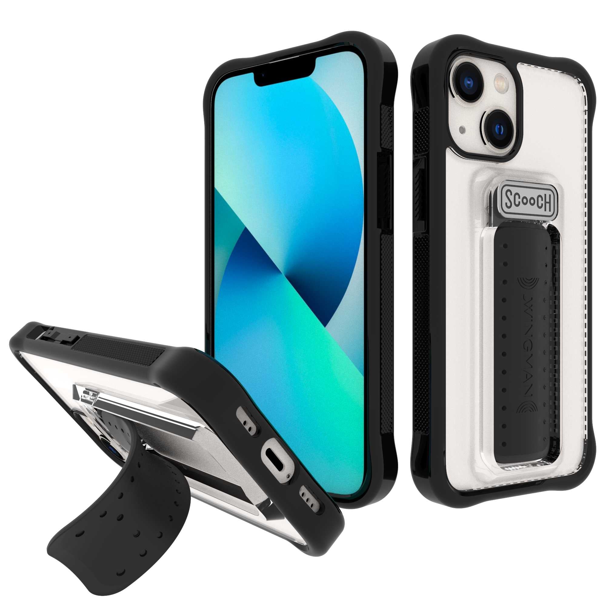 Scooch Wingman for iPhone 13 Mini TuxedoClear Scooch Wingman